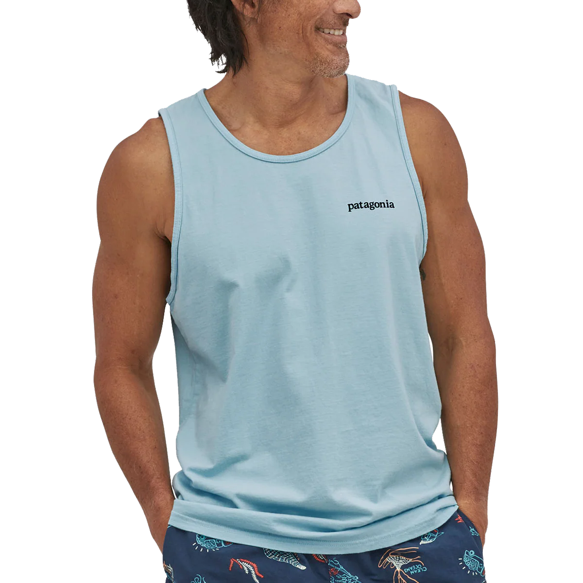 Men's Line Logo Ridge Organic Tank - Onhollan