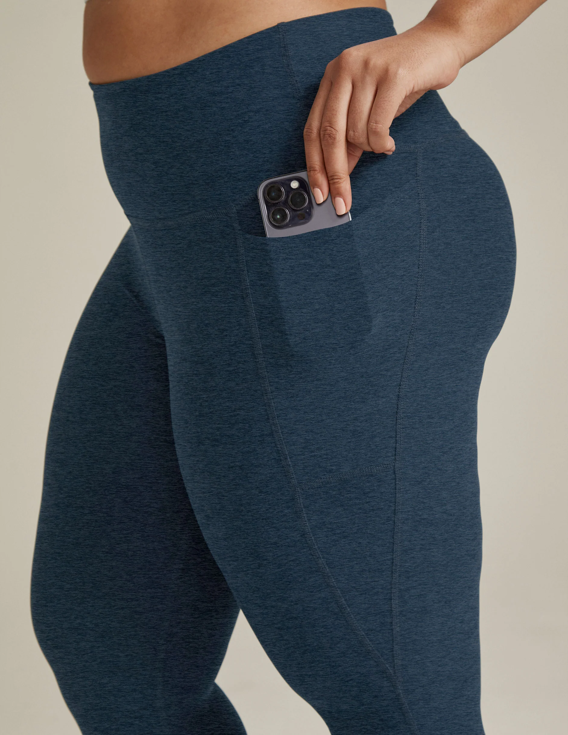 Spacedye Out Of Pocket High Waisted Midi Legging - Onhollan