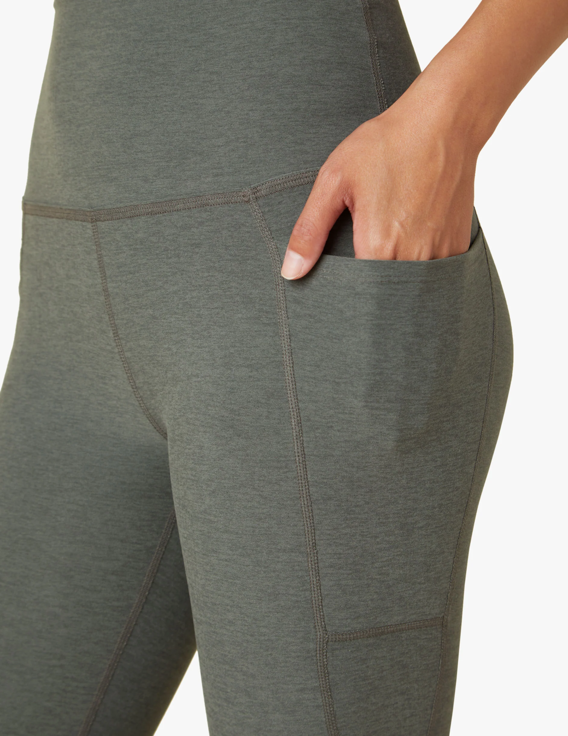 Spacedye Out Of Pocket High Waisted Midi Legging - Onhollan