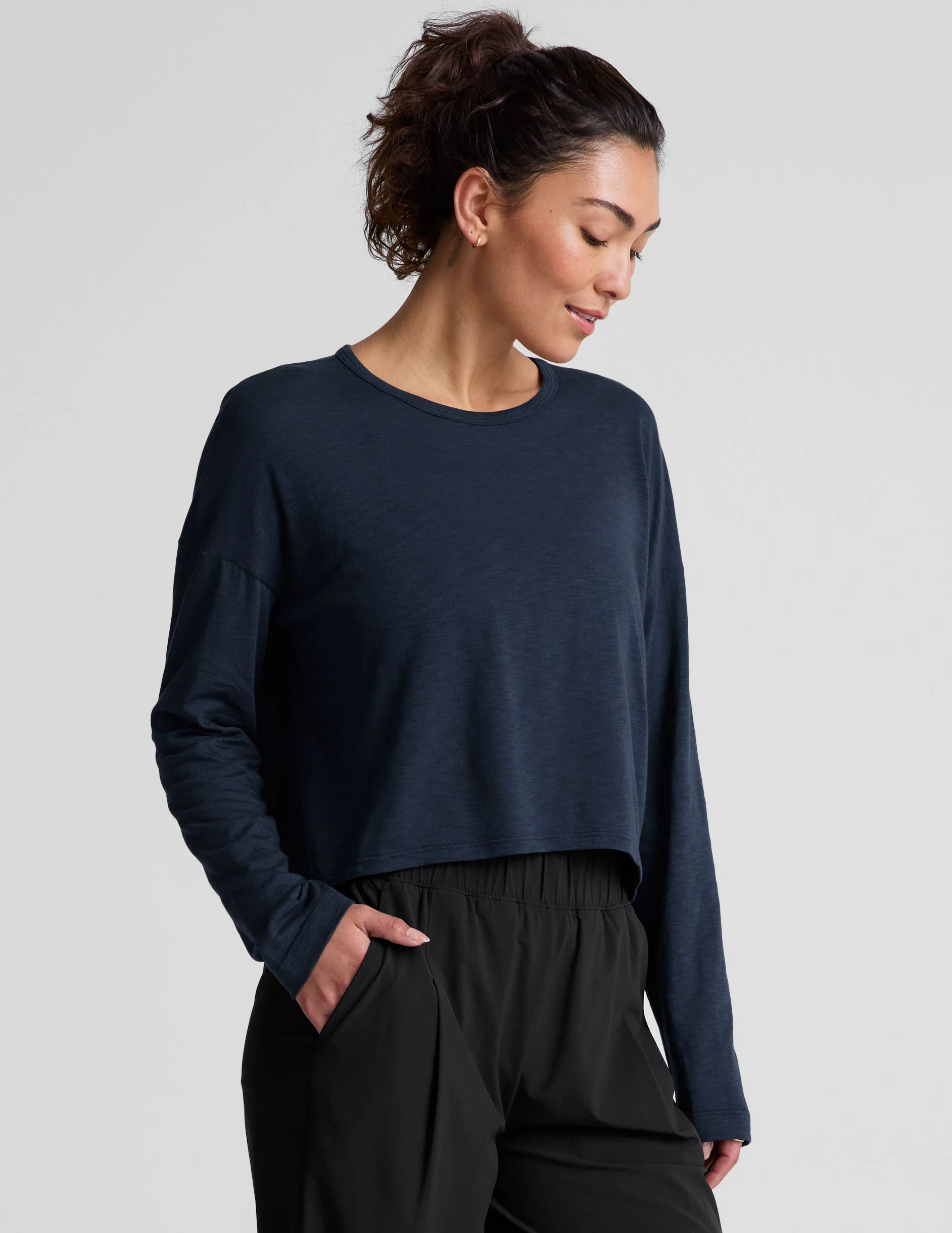 Signature High Low Long Sleeve Top - Onhollan
