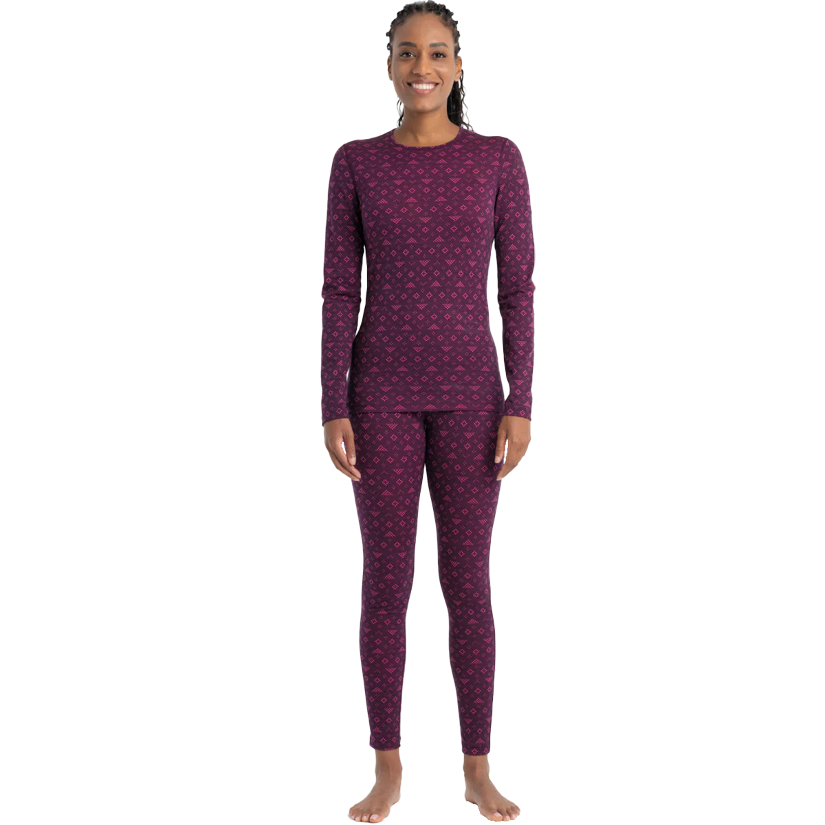 Women's Merino 200 Oasis LS Crewe First Snow - Onhollan