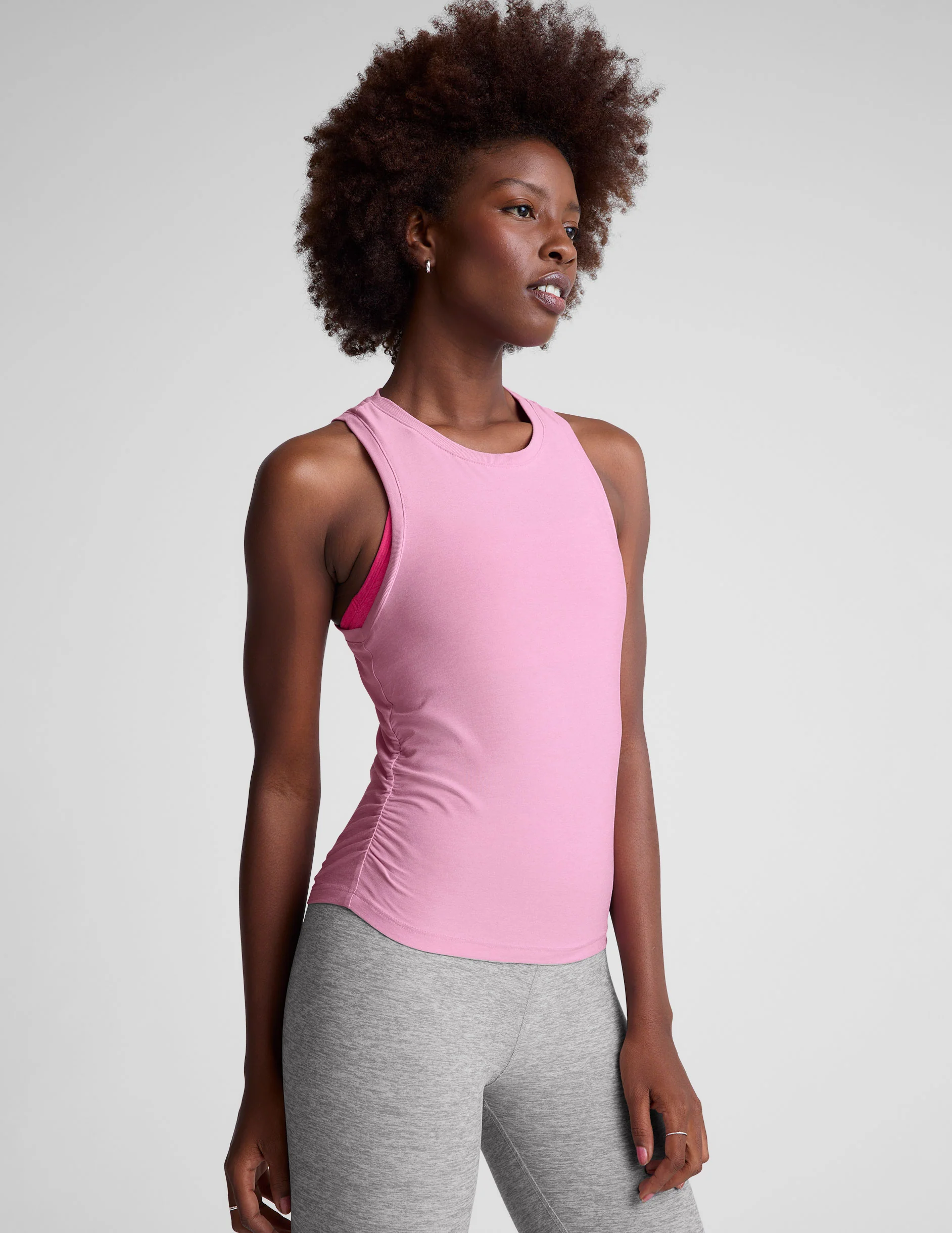 Featherweight Your Fit Shirred Tank - Onhollan