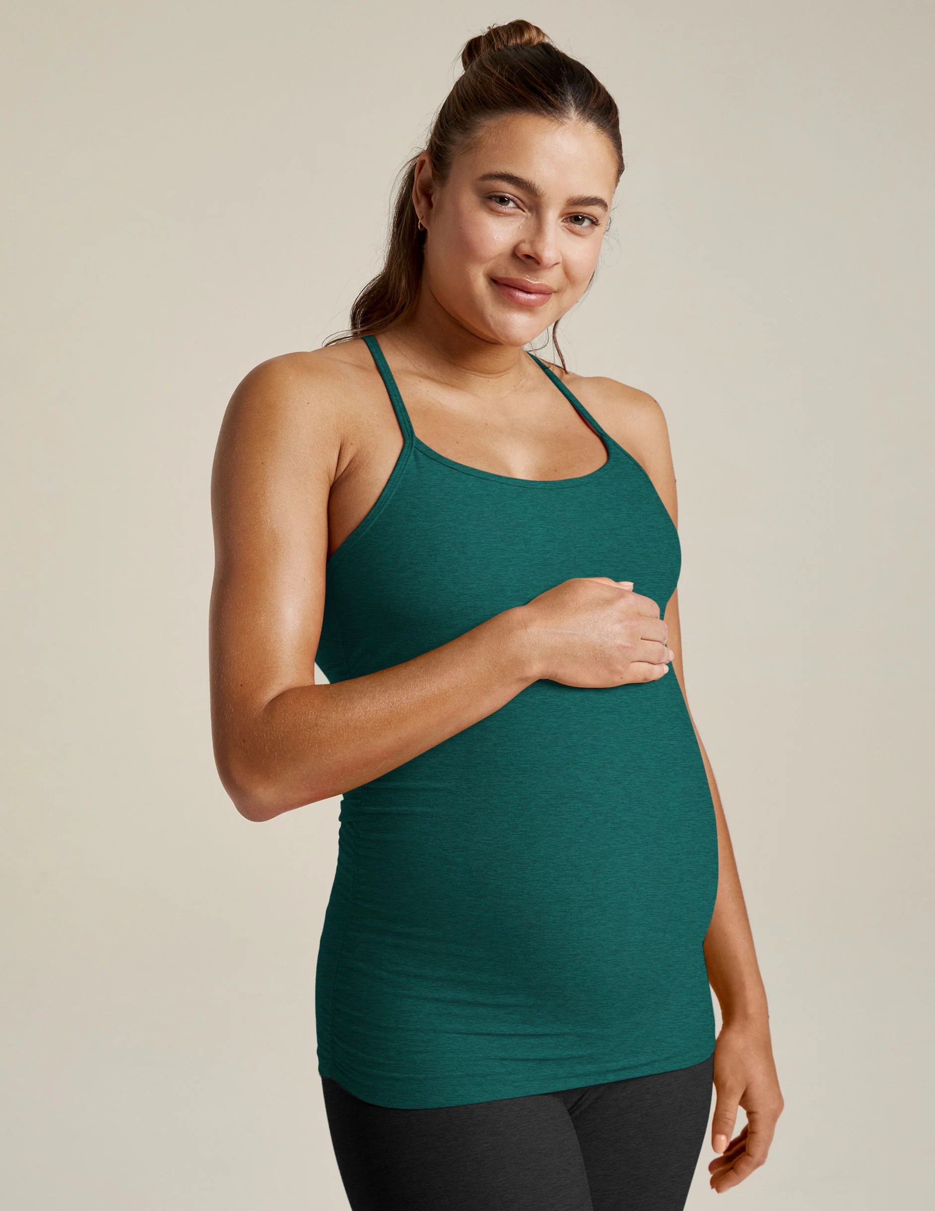 Spacedye Keep Your Cool Maternity Slim Racerback Tank - Onhollan