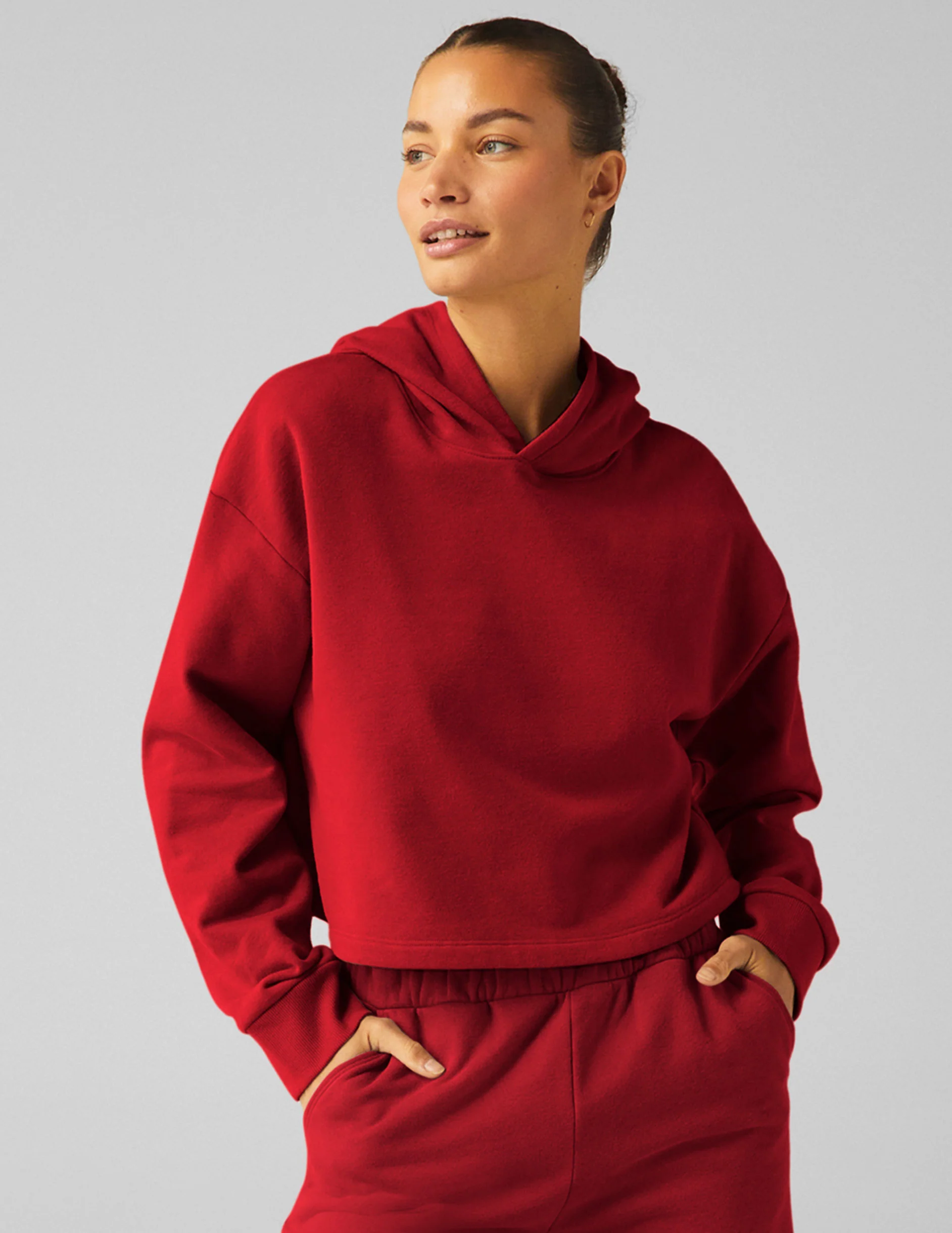 LuxeFleece Happiness Cropped Hoodie - Onhollan