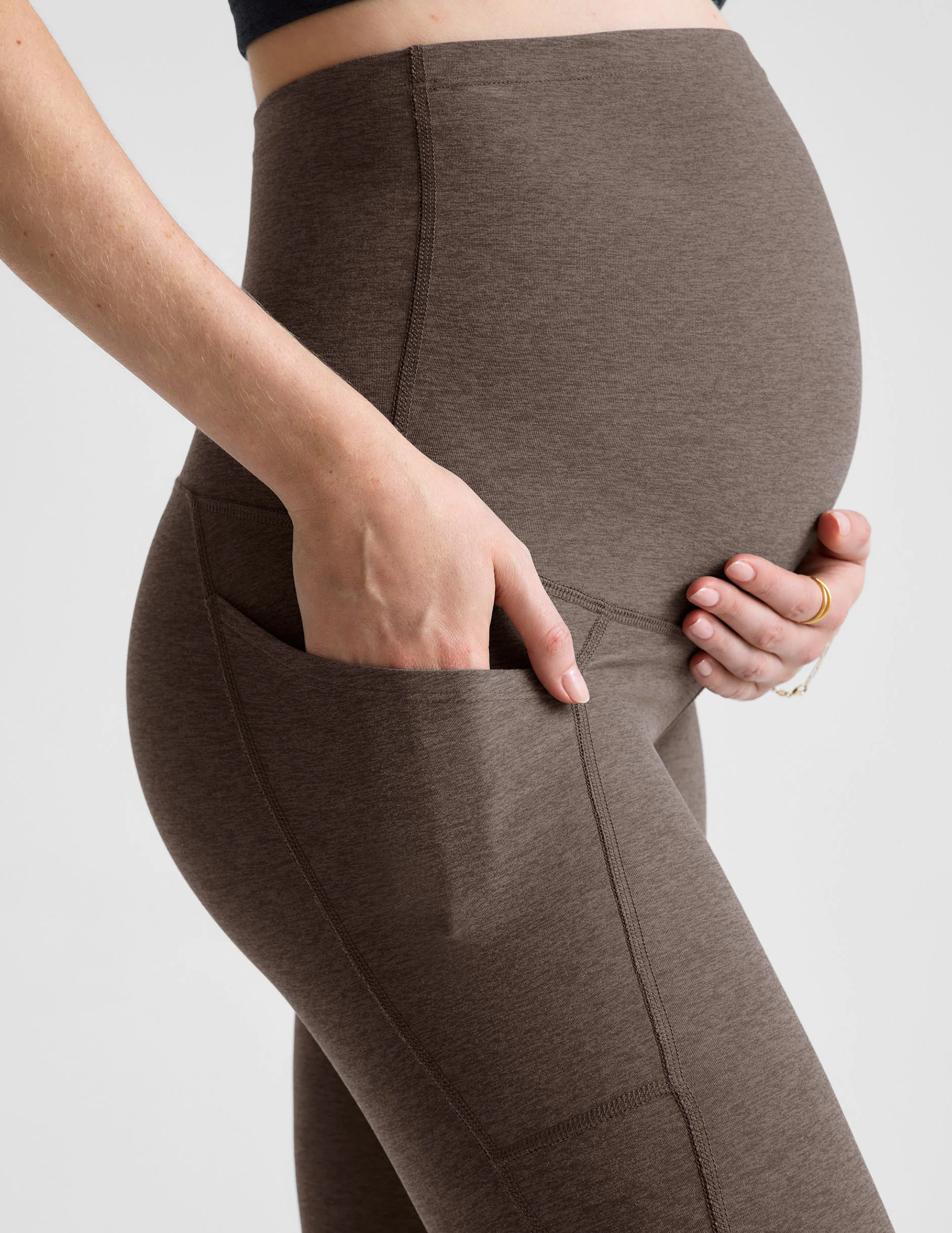 Spacedye Love the Bump Maternity Pocket Midi Legging - Onhollan