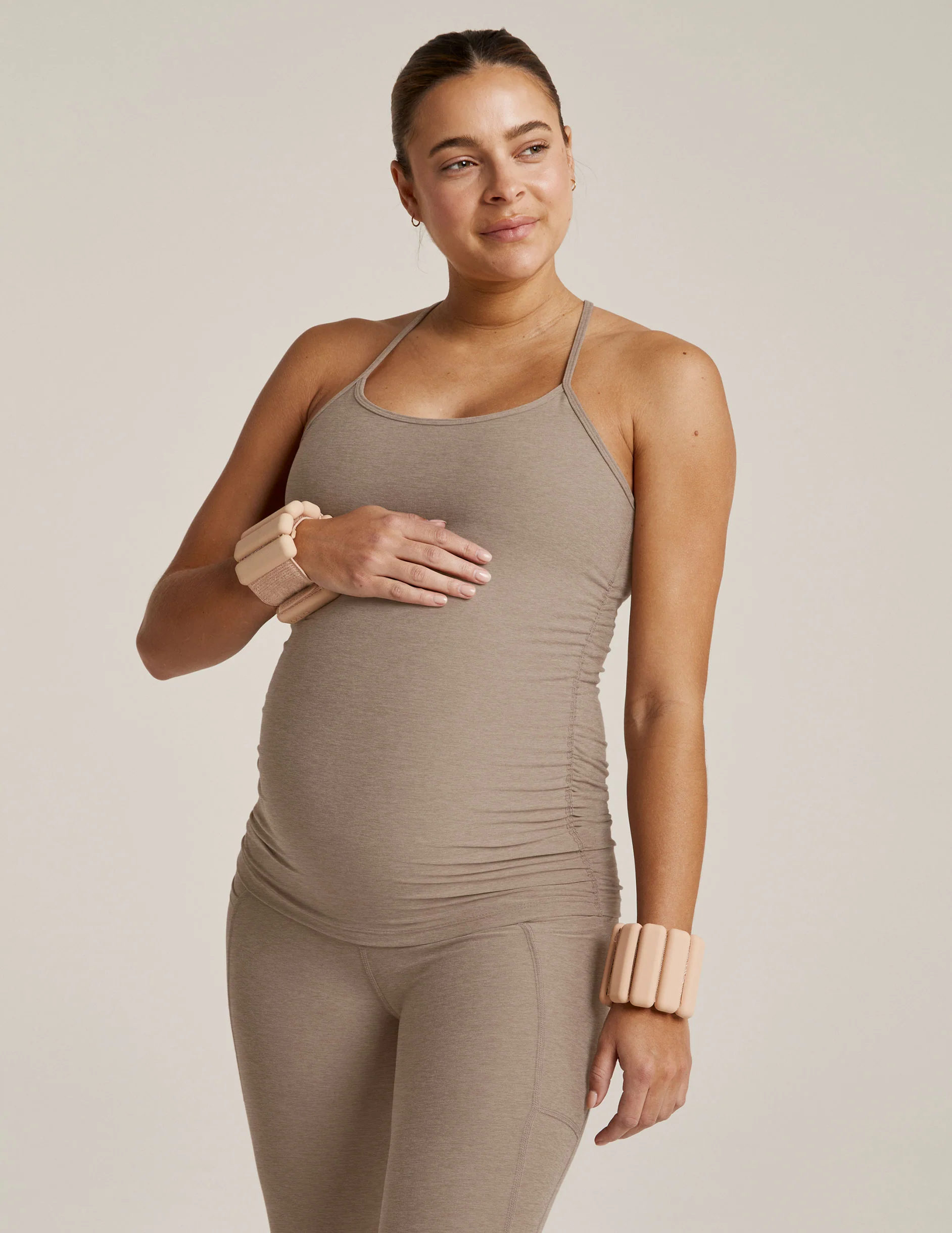 Spacedye Keep Your Cool Maternity Slim Racerback Tank - Onhollan