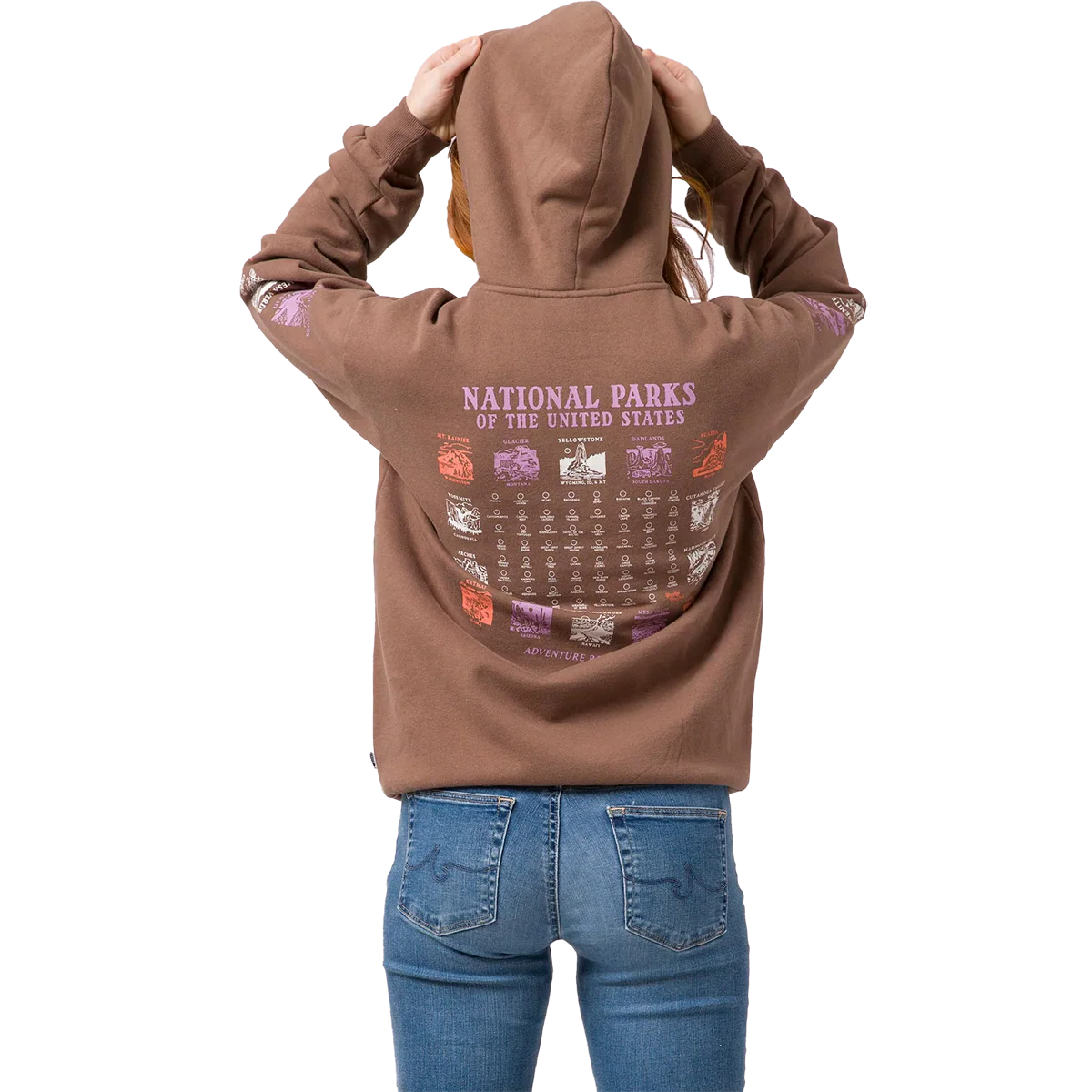 National Parks Pictograms Fill In Hoodie - Onhollan