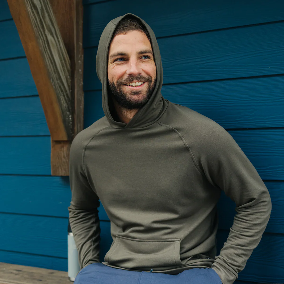 Men's Bamboo Lightweight Fleece Hoodie - Onhollan