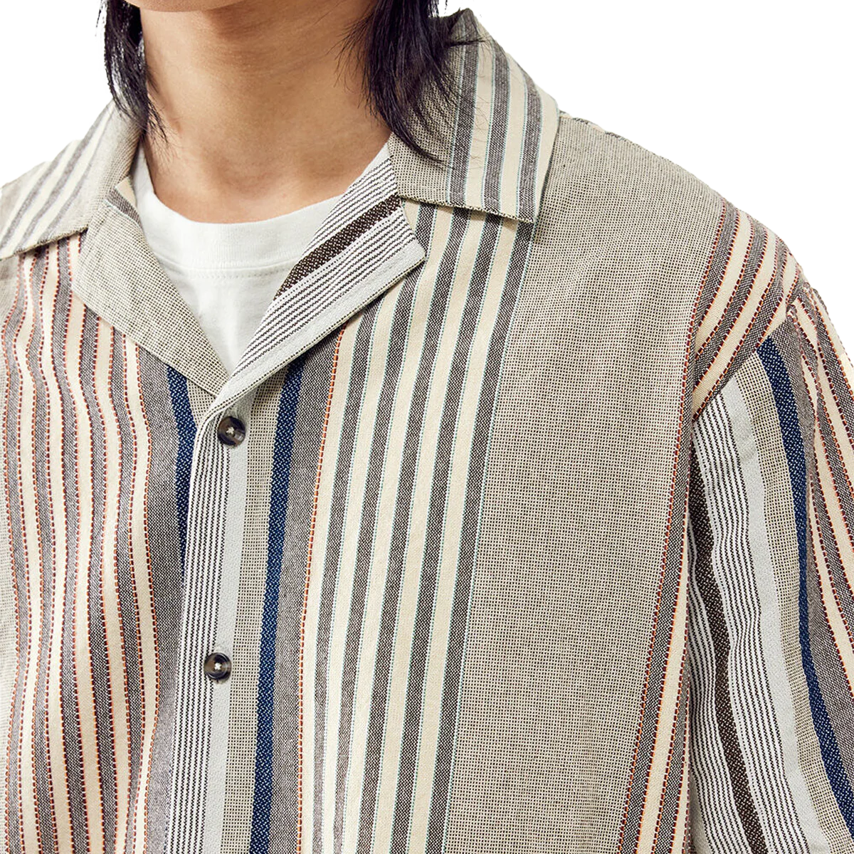 Men's Stripe Revere Shirt - Onhollan