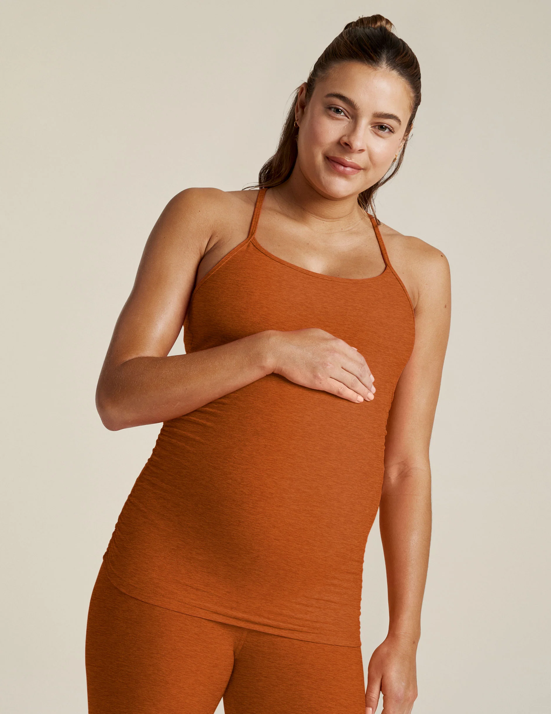 Spacedye Keep Your Cool Maternity Slim Racerback Tank - Onhollan