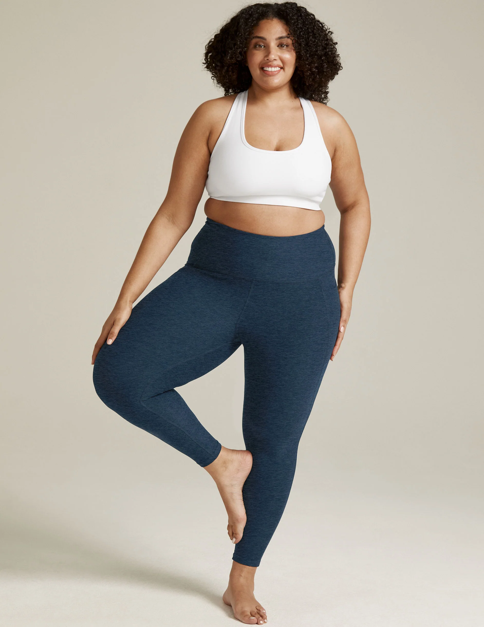 Spacedye Out Of Pocket High Waisted Midi Legging - Onhollan