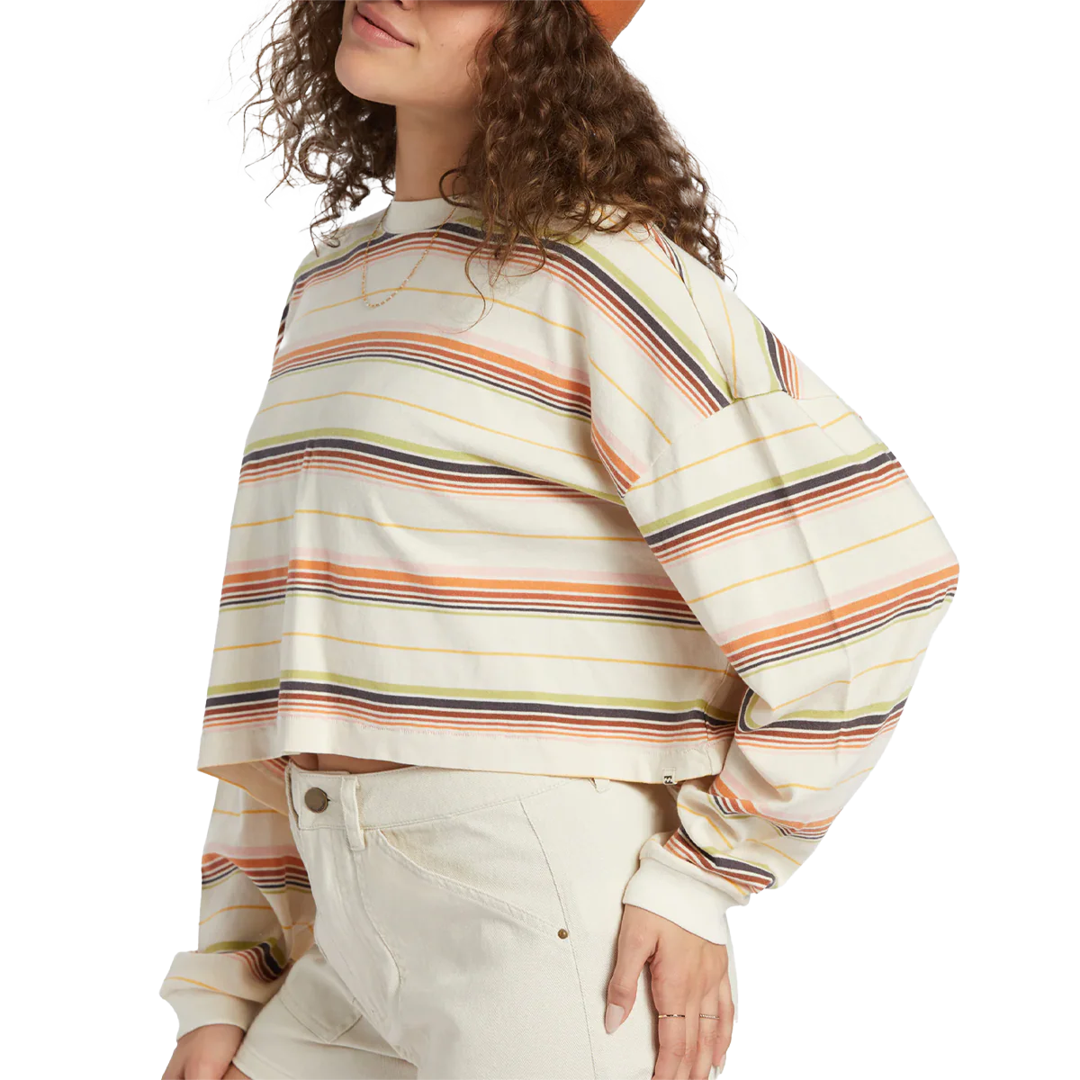 Women's Beach Boyfriend Stripe Crew - Onhollan