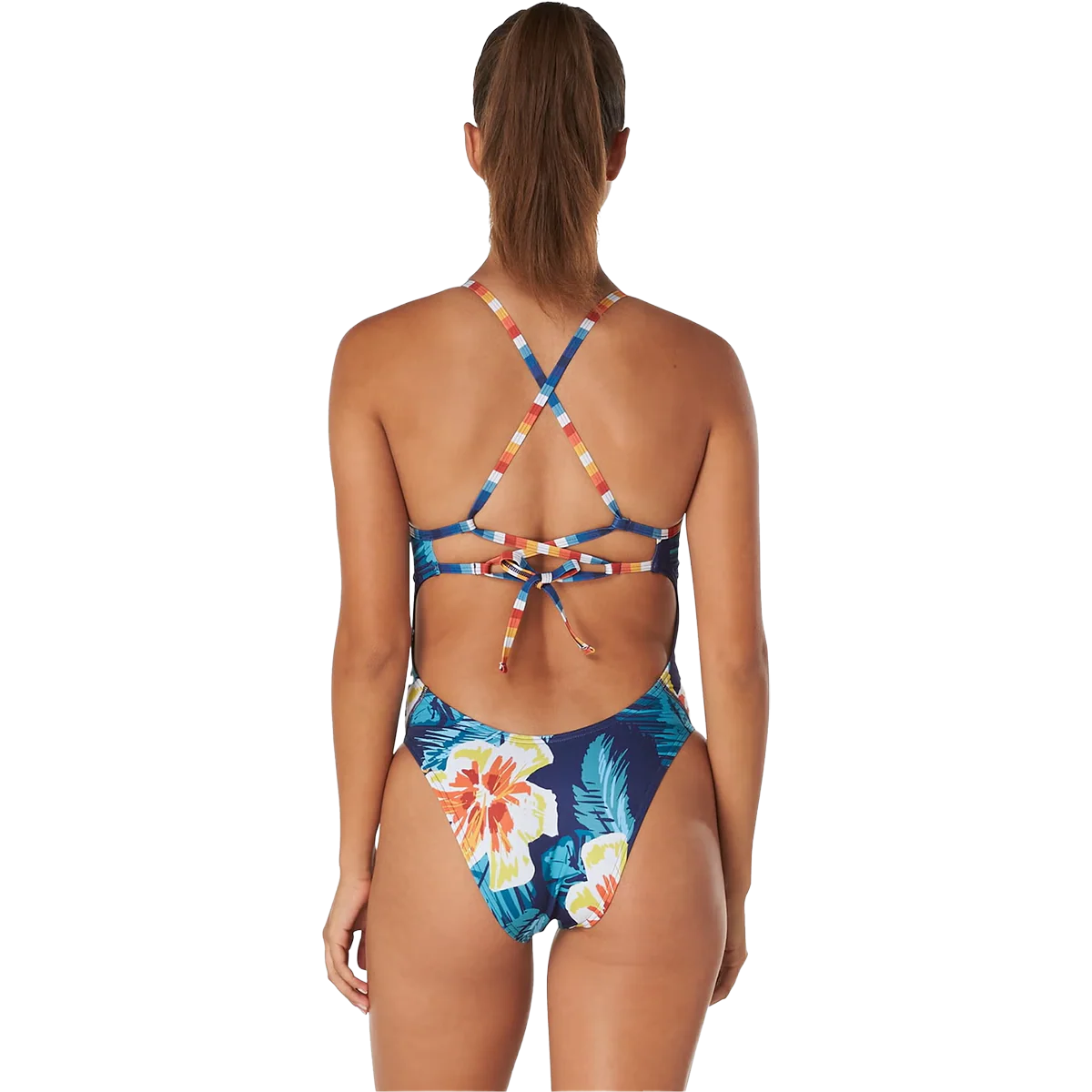 Women's Printed Double Lace Back One Piece - Onhollan