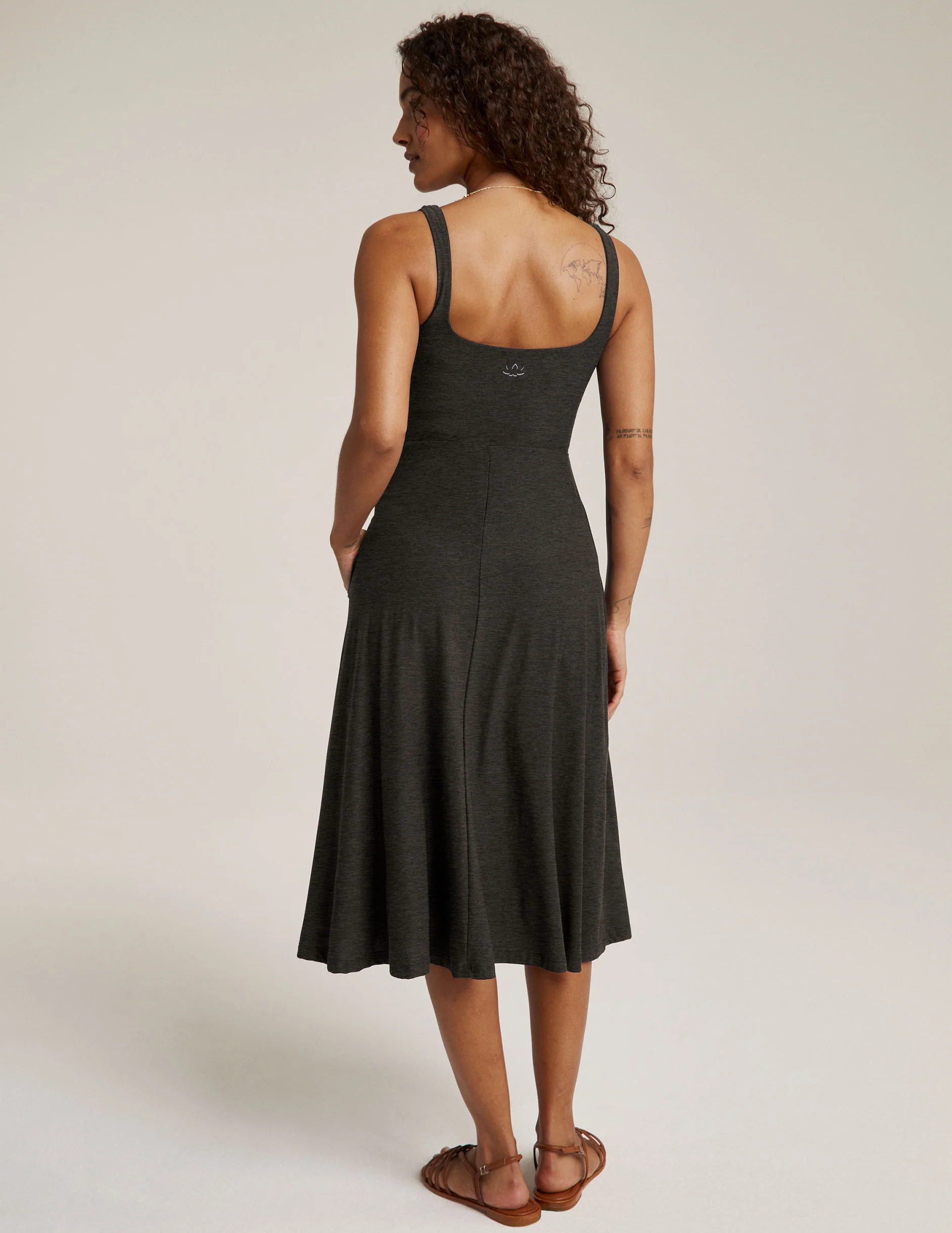 Featherweight At The Ready Square Neck Dress - Onhollan