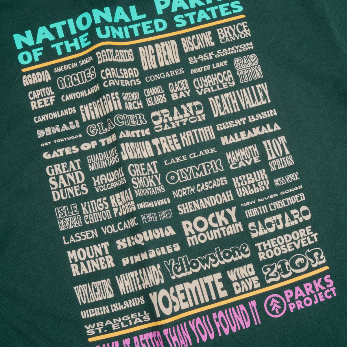 Men's National Parks Lineup Pocket Tee - Onhollan