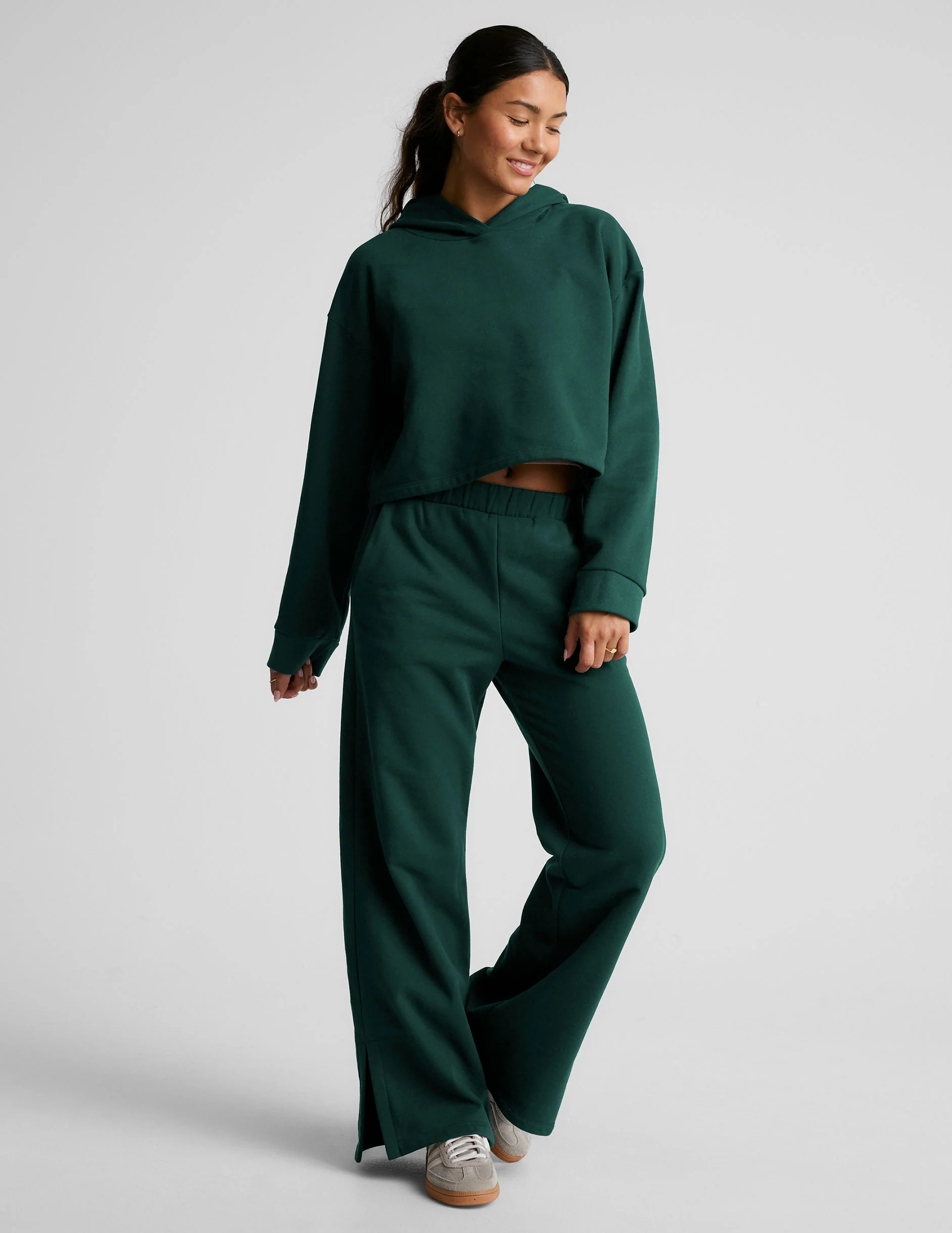 LuxeFleece Happiness Cropped Hoodie - Onhollan