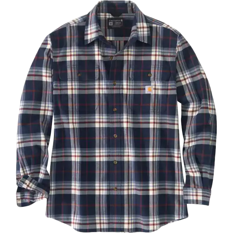 Men's Loose Fit Heavyweight Flannel Long-Sleeve Plaid Shirt - Onhollan
