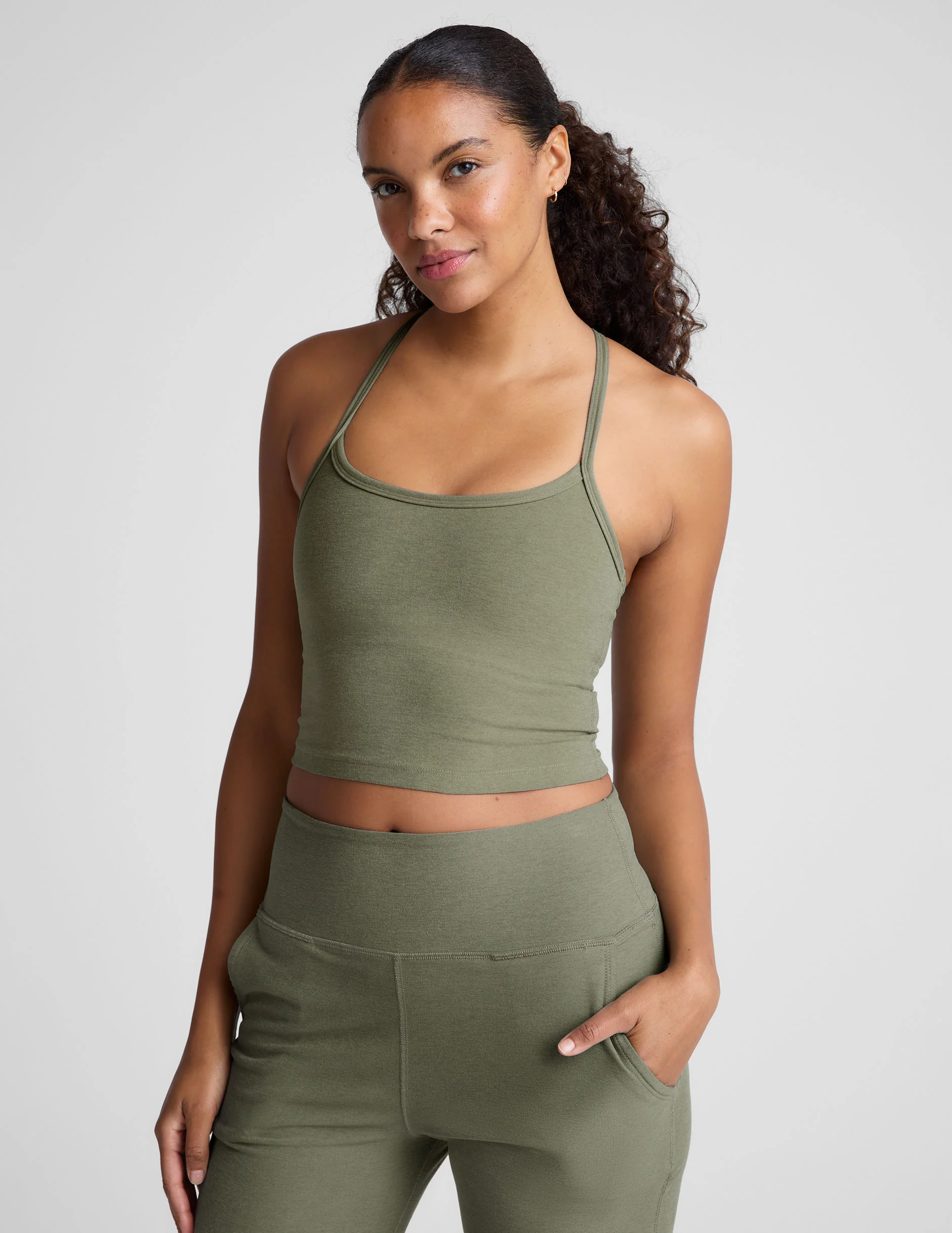 Spacedye Slim Racerback Cropped Tank - Onhollan