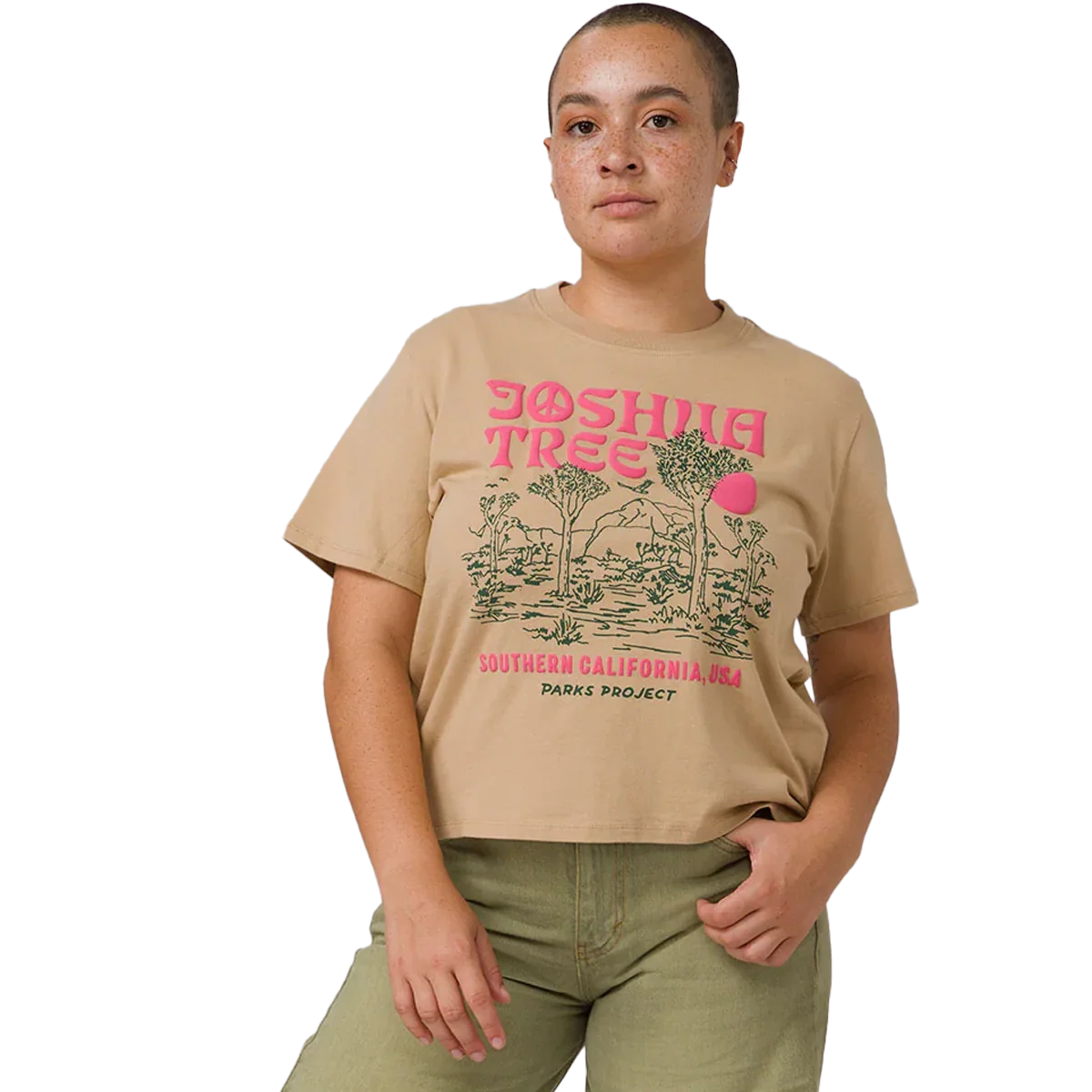 Women's Joshua Tree Puff Print Boxy Tee - Onhollan