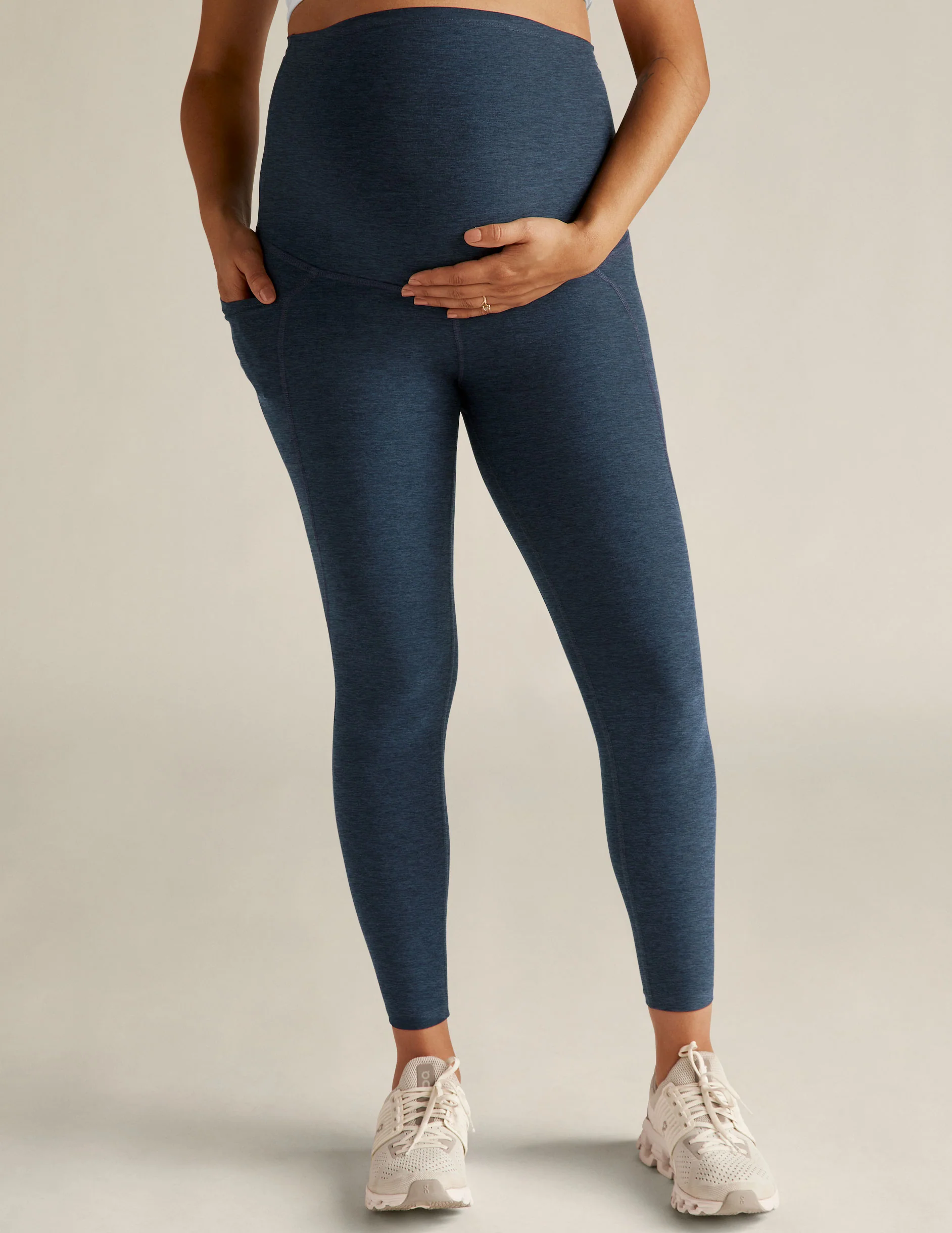 Spacedye Love the Bump Maternity Pocket Midi Legging - Onhollan