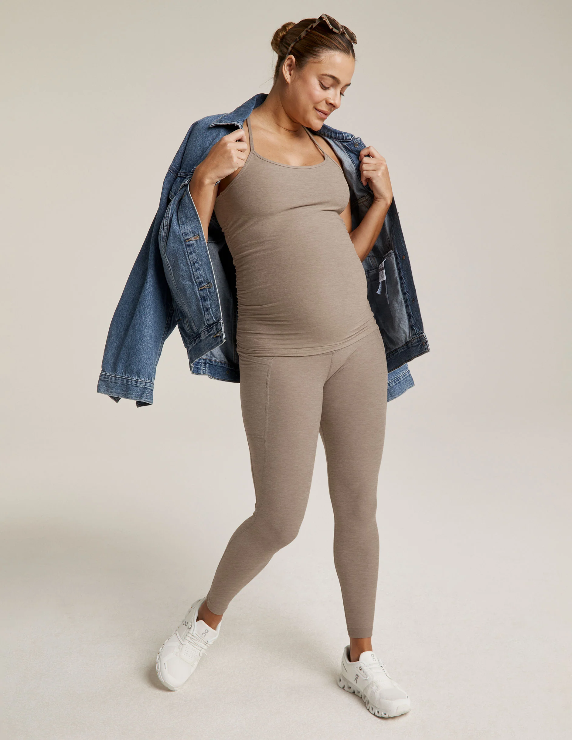 Spacedye Keep Your Cool Maternity Slim Racerback Tank - Onhollan