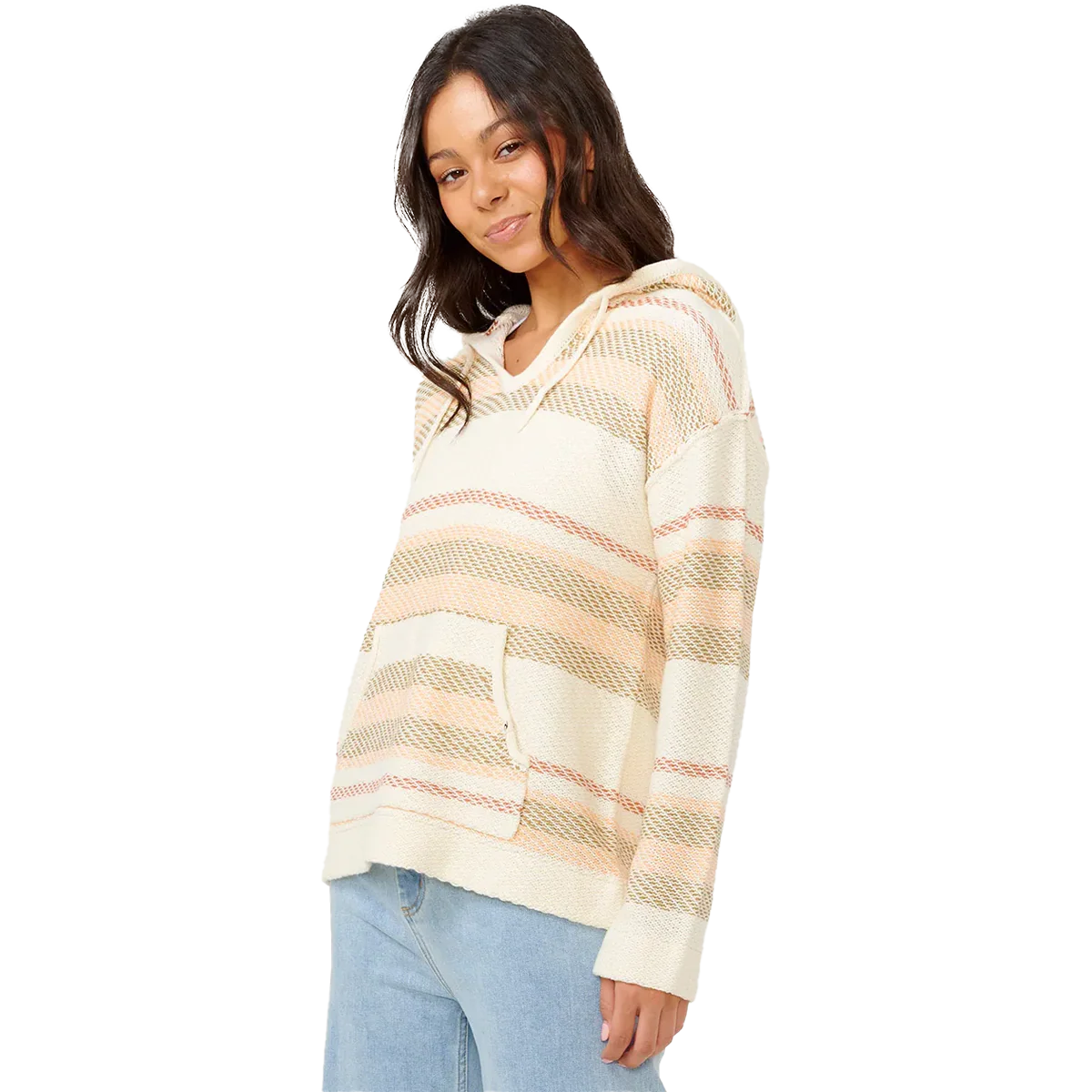 Women's Desert Dreams Striped Poncho - Onhollan
