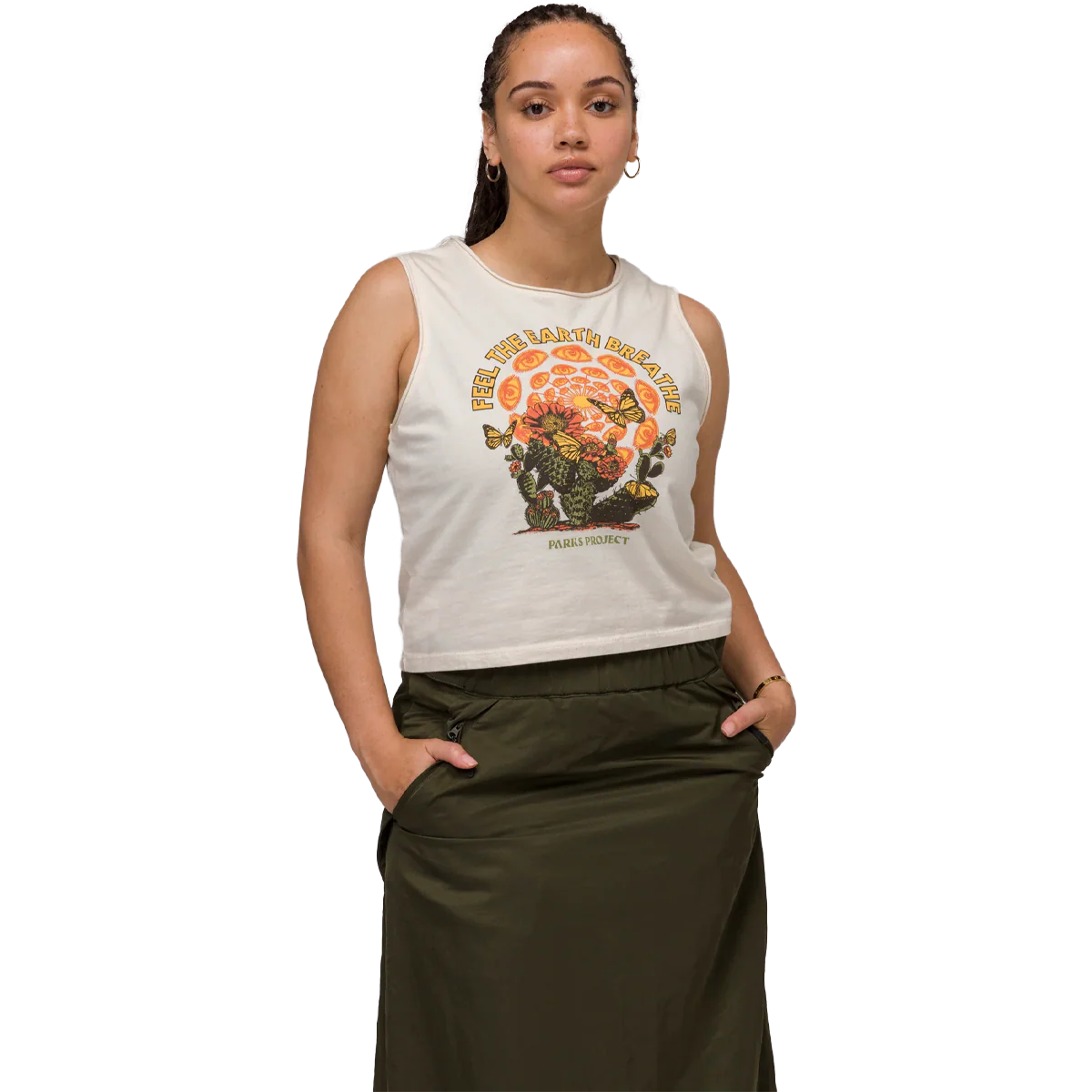 Women's Feel the Earth Breathe Butterfly Tank - Onhollan