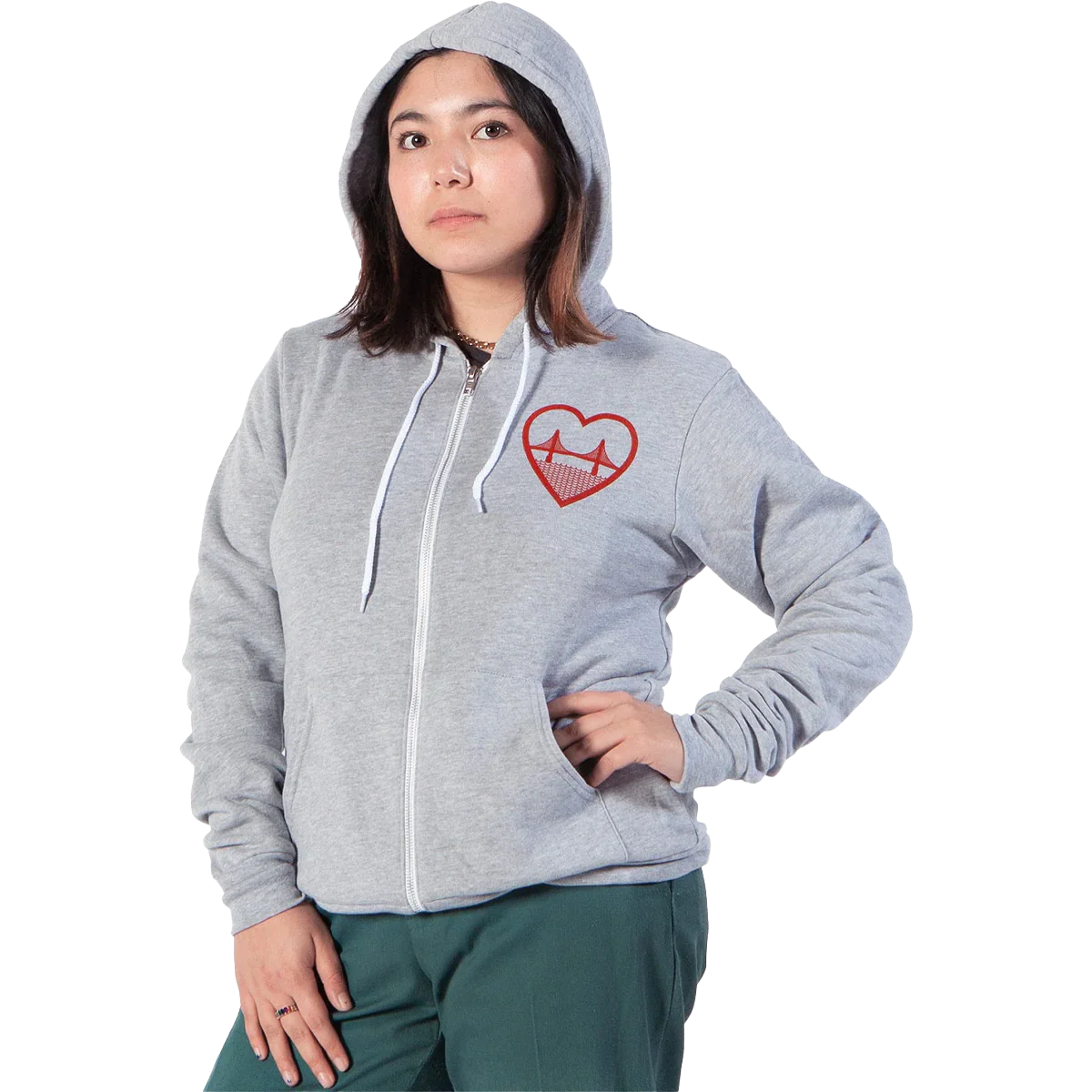 I Heart SF Zip Hoodie - Onhollan