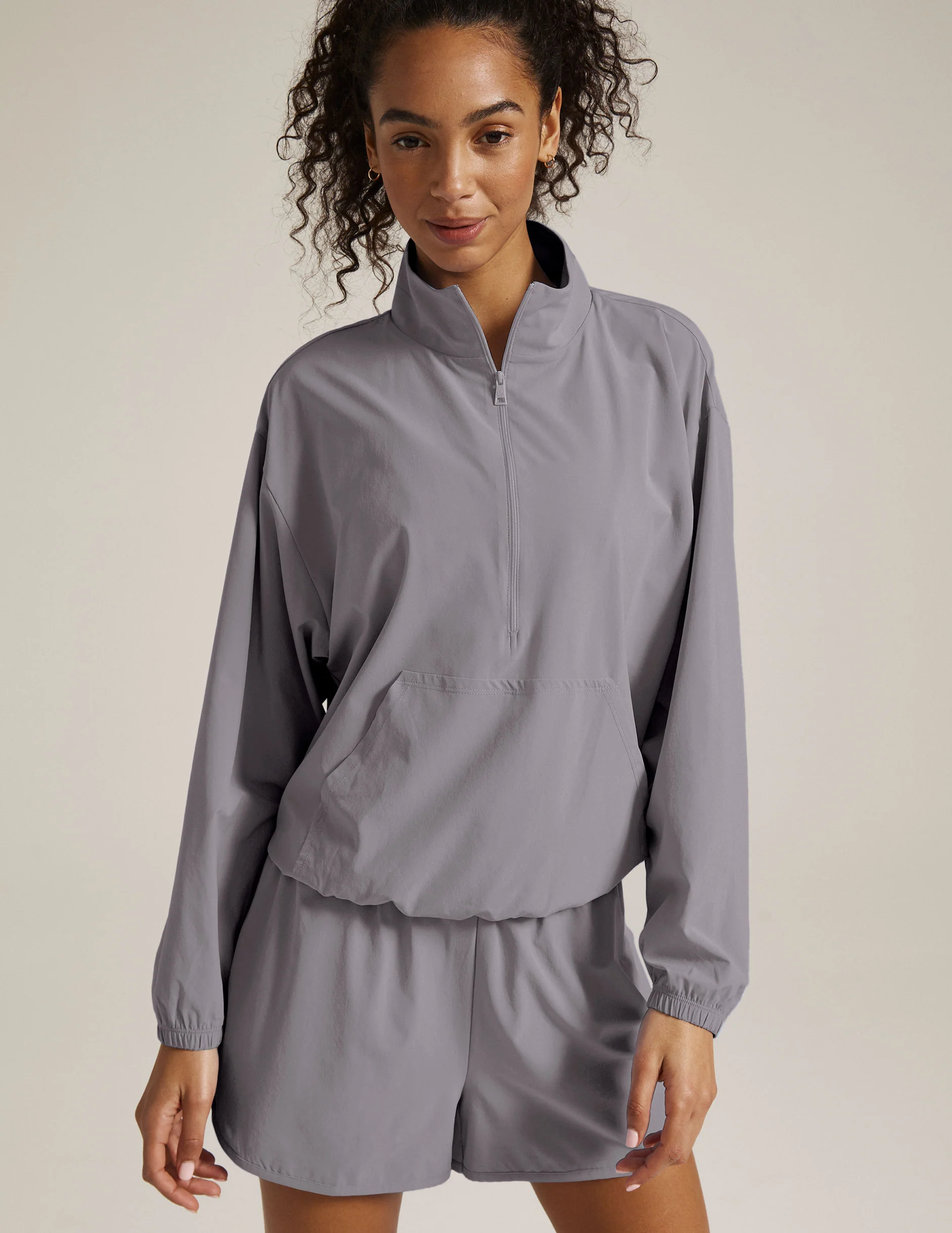 Stretch Woven In Stride Half Zip Pullover - Onhollan