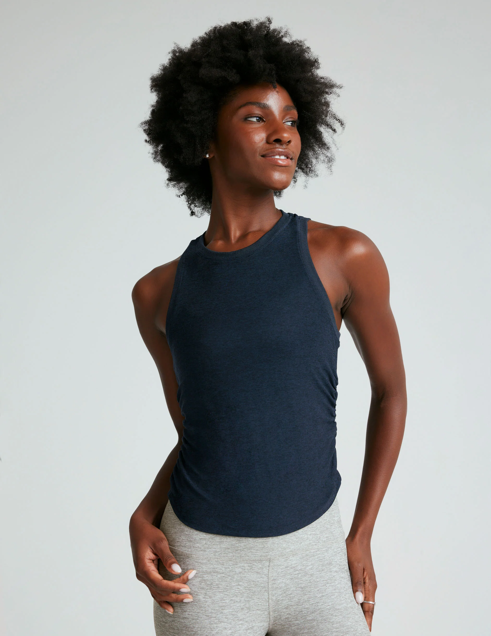 Featherweight Your Fit Shirred Tank - Onhollan