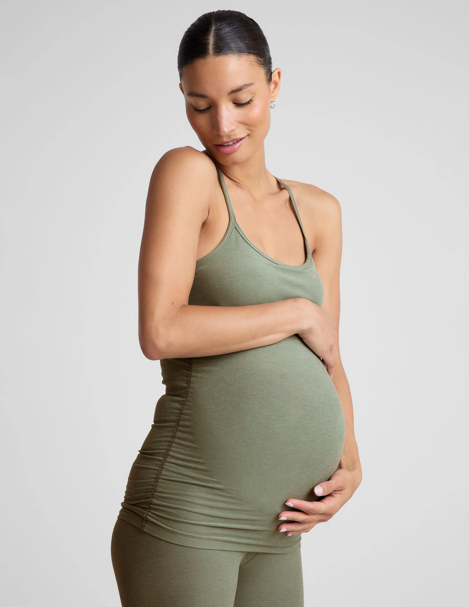 Spacedye Keep Your Cool Maternity Slim Racerback Tank - Onhollan