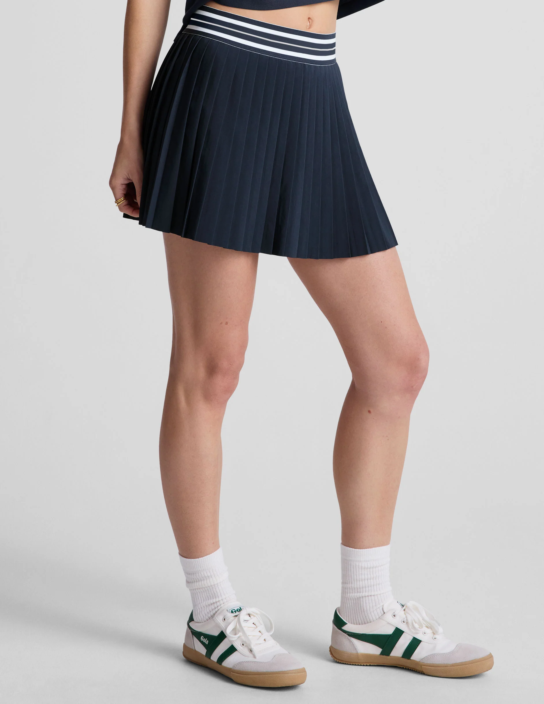 If You Pleats Tipped Elastic Mini Skirt - Onhollan