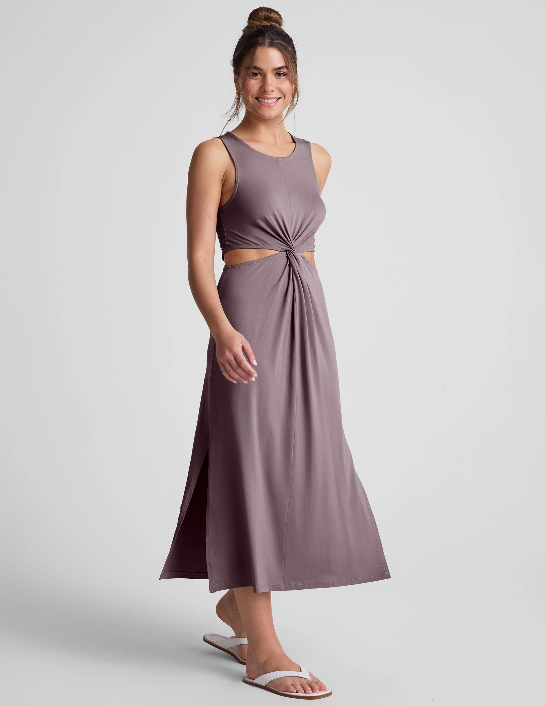 Around The World Front Twist Dress - Onhollan