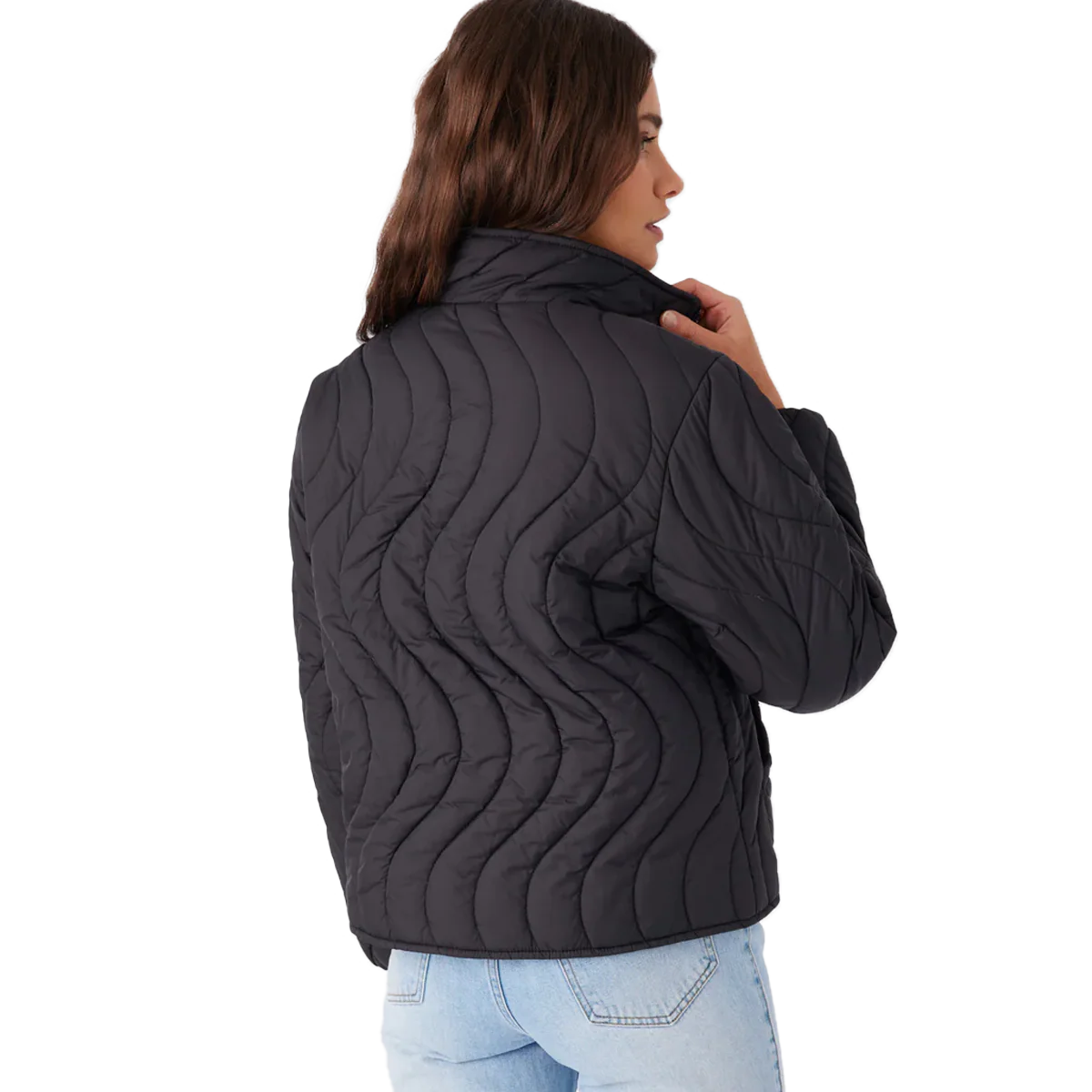 Women's Eden Nylon Wave Quilted Zip Jacket - Onhollan