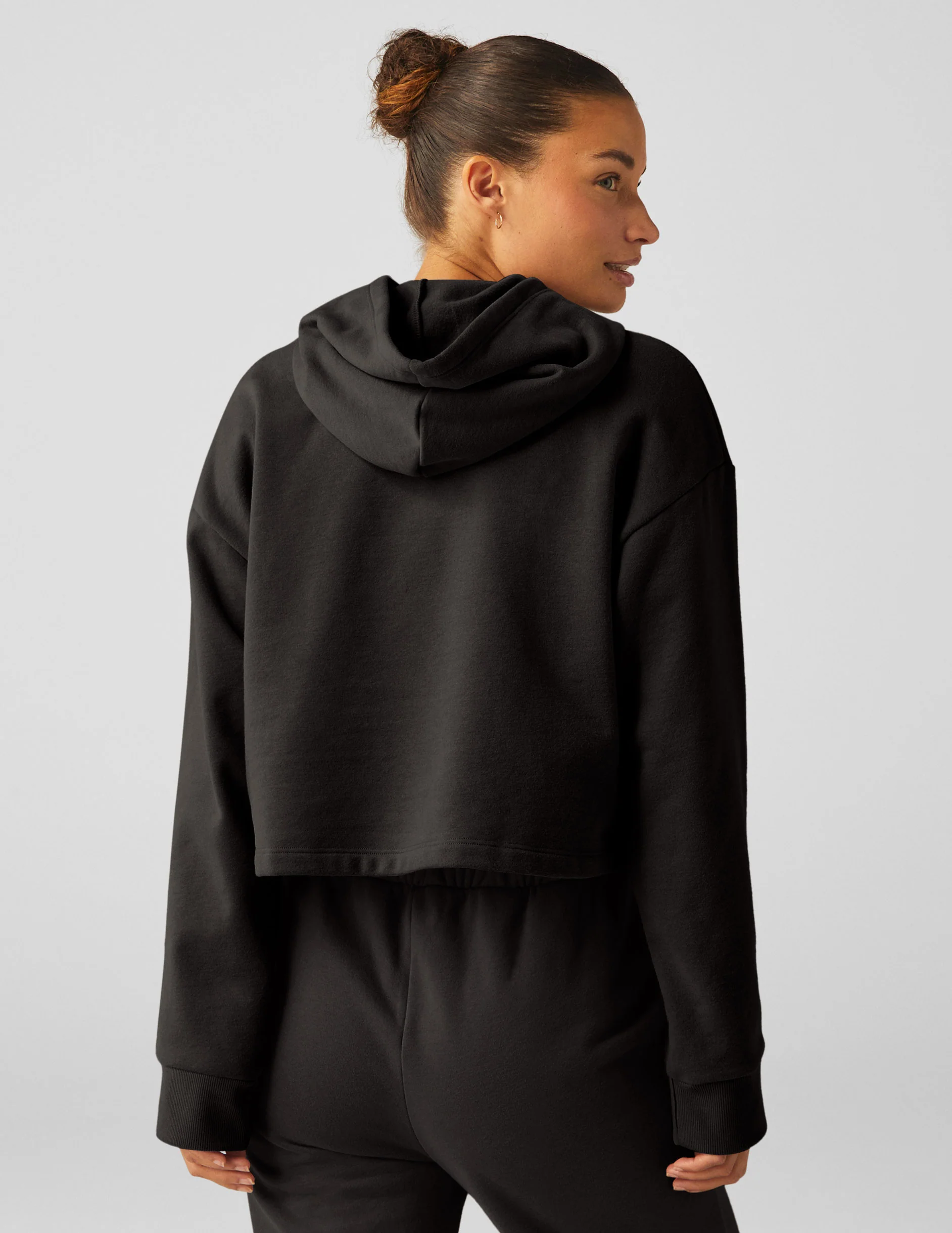 LuxeFleece Happiness Cropped Hoodie - Onhollan