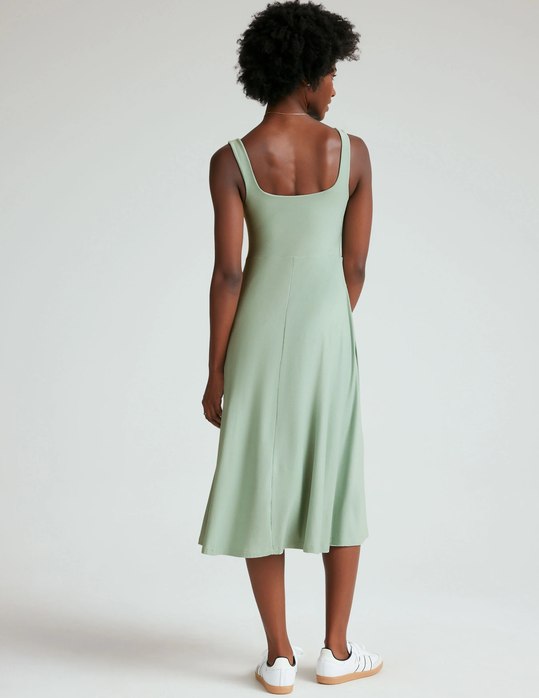 Featherweight At The Ready Square Neck Dress - Onhollan