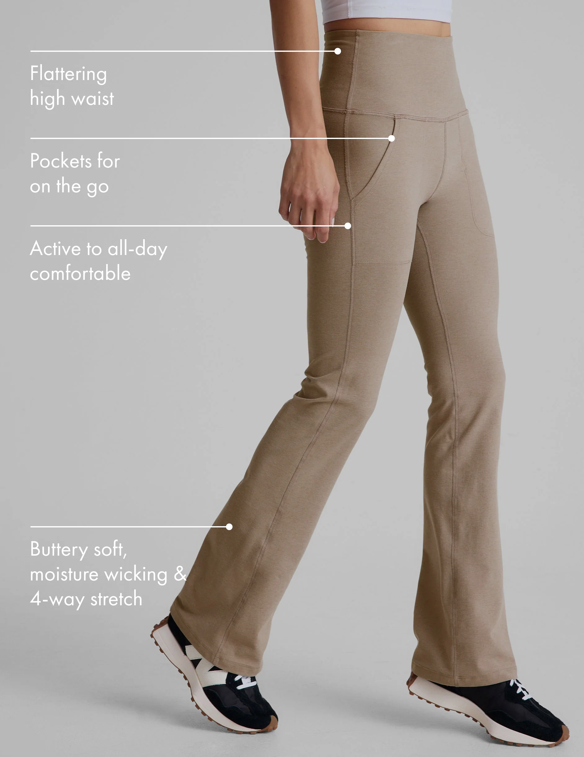 Spacedye High Waisted Practice Pocket Bootcut Pant - Onhollan