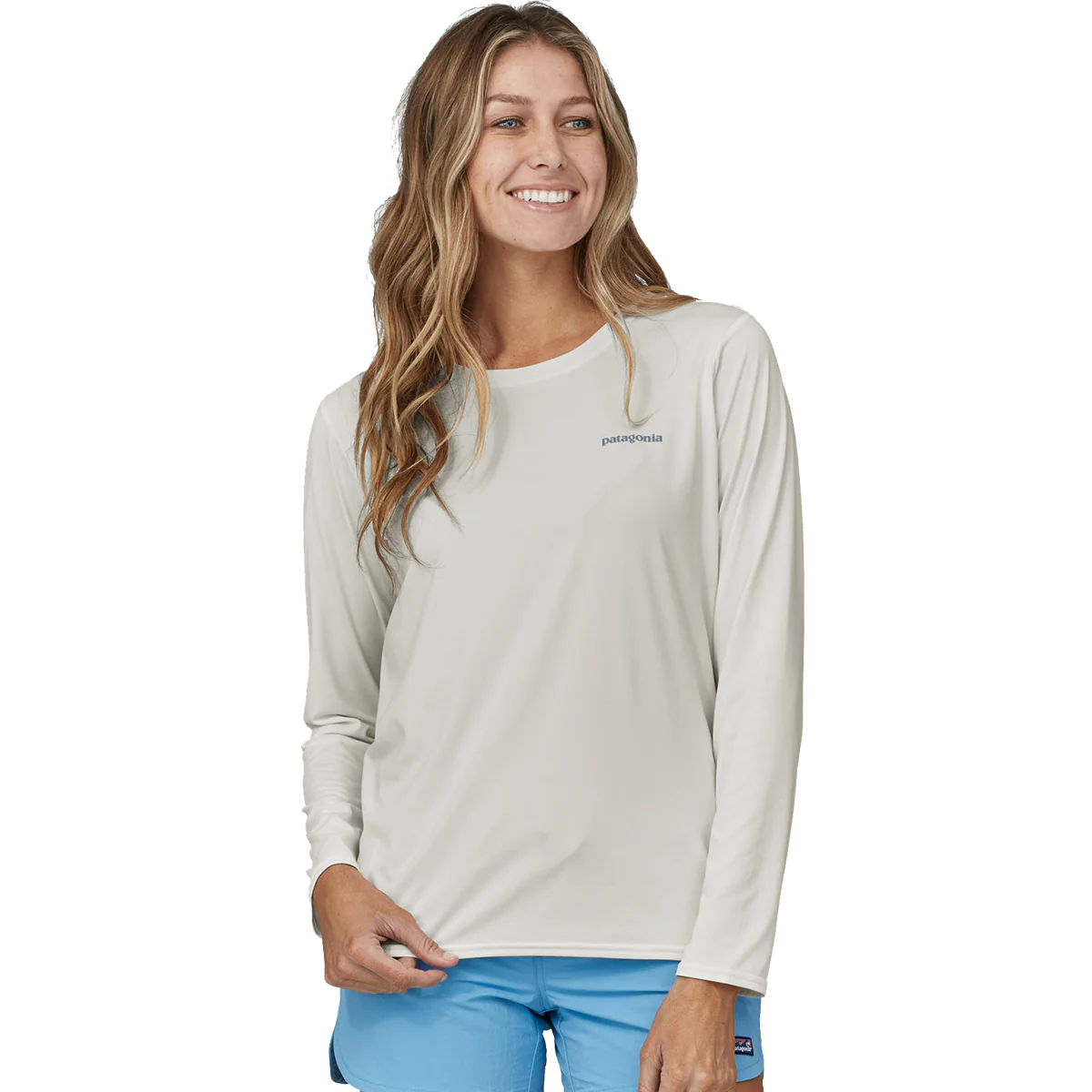 Women's Long Sleeved Capilene Cool Daily Graphic Shirt - Waters - Onhollan