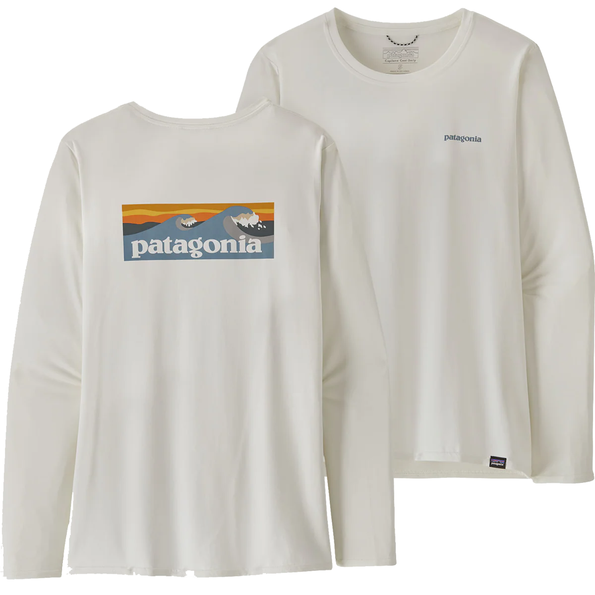 Women's Long Sleeved Capilene Cool Daily Graphic Shirt - Waters - Onhollan
