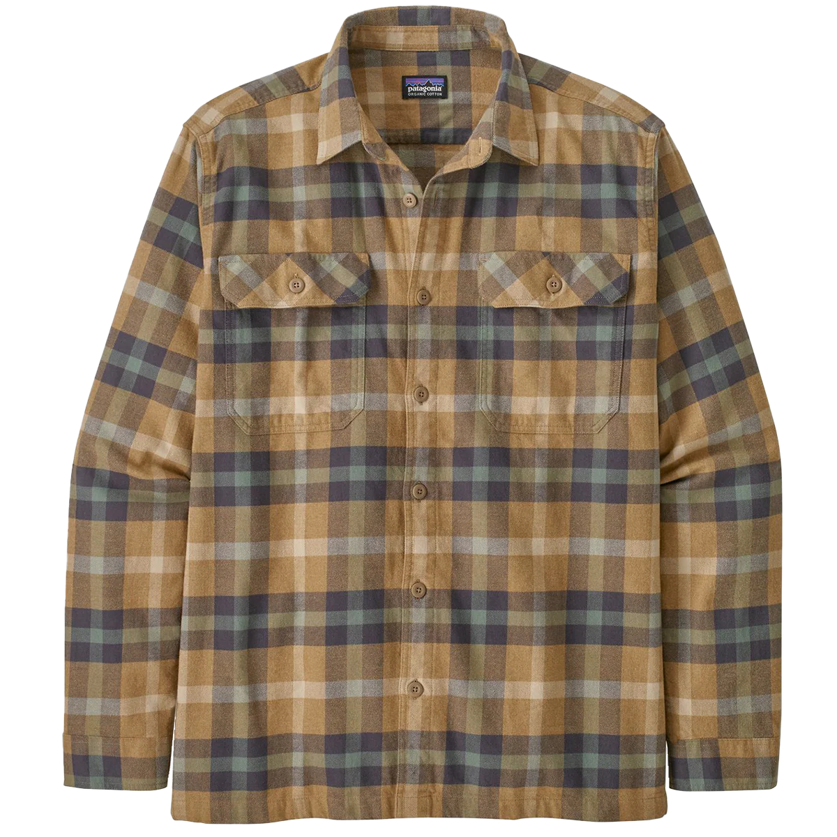 Men's Long Sleeve Organic Cotton Fjord Flannel Shirt - Onhollan