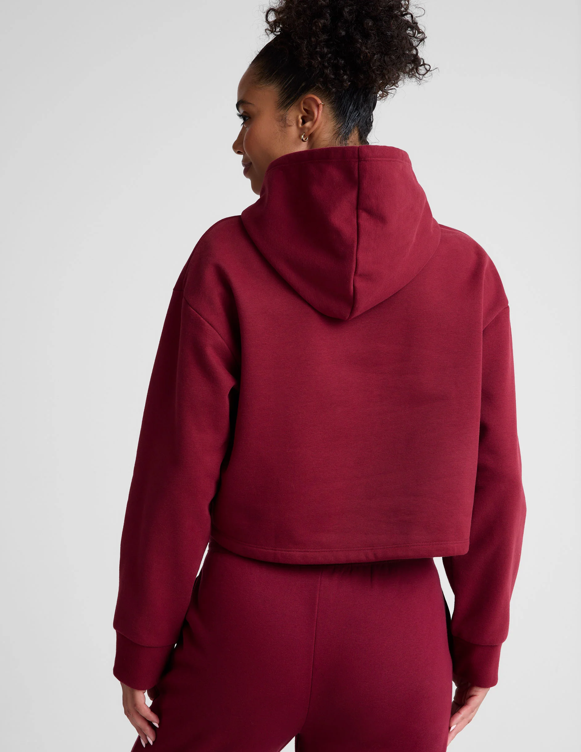 LuxeFleece Happiness Cropped Hoodie - Onhollan