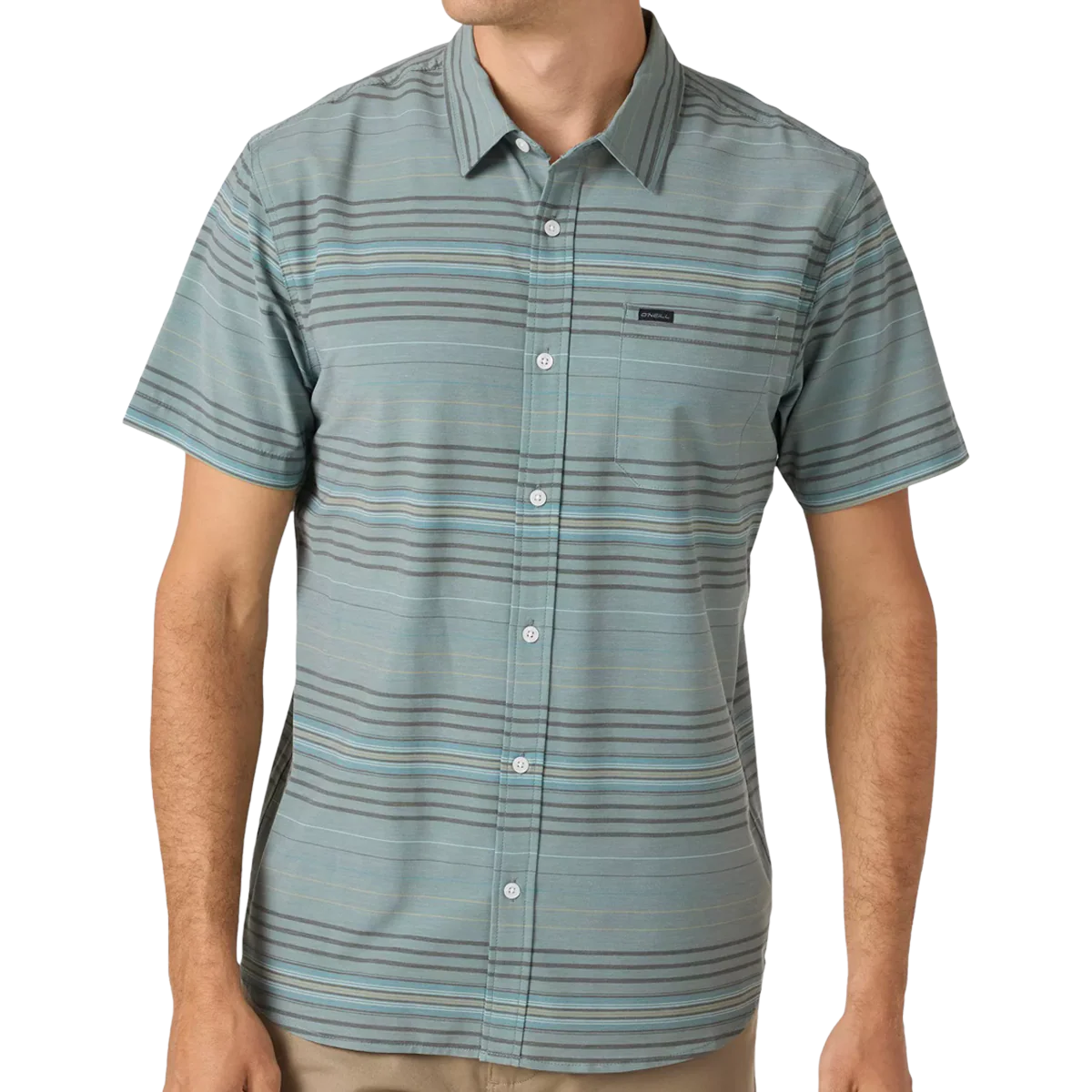 Men's Traverse Stripe Short Sleeve Shirt - Onhollan
