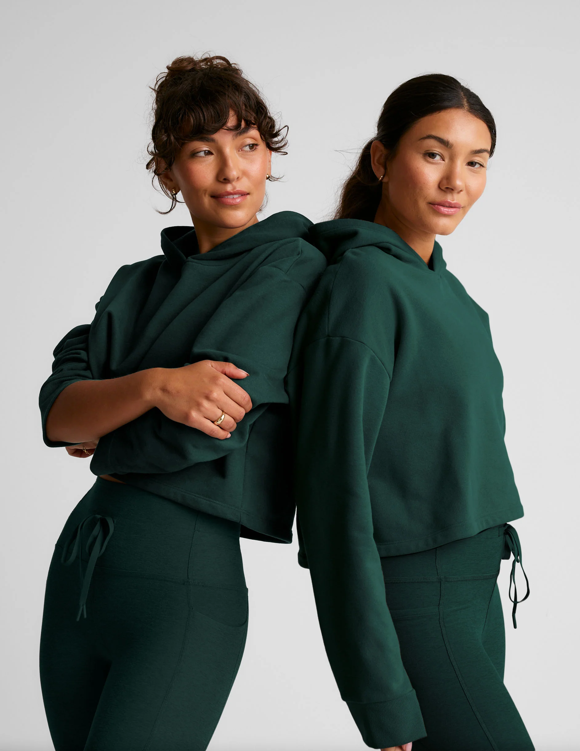 LuxeFleece Happiness Cropped Hoodie - Onhollan