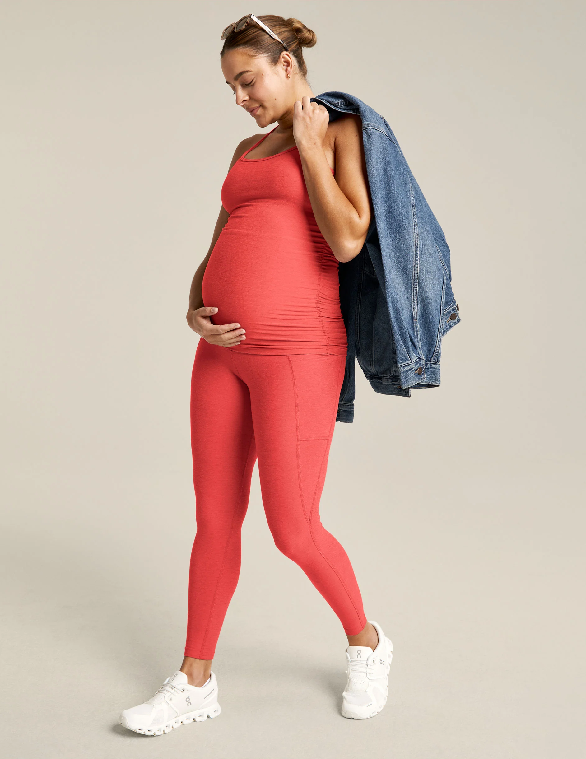 Spacedye Love the Bump Maternity Pocket Midi Legging - Onhollan