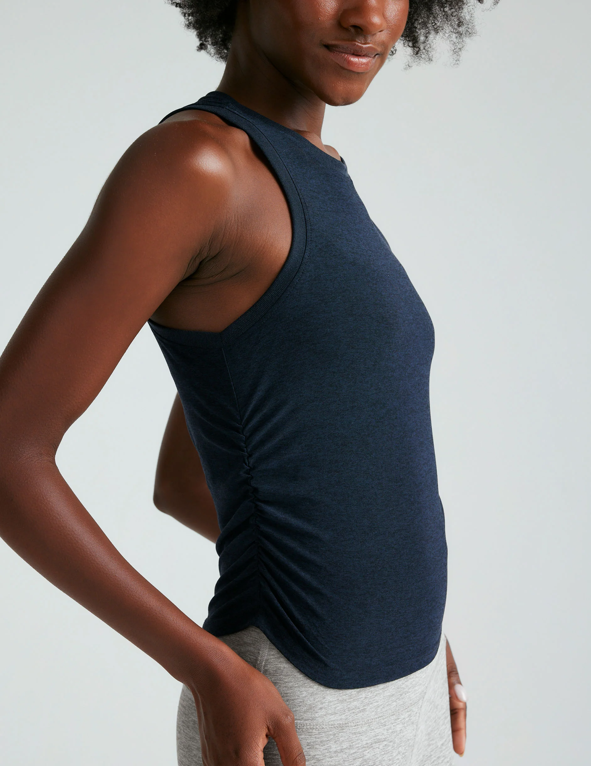 Featherweight Your Fit Shirred Tank - Onhollan