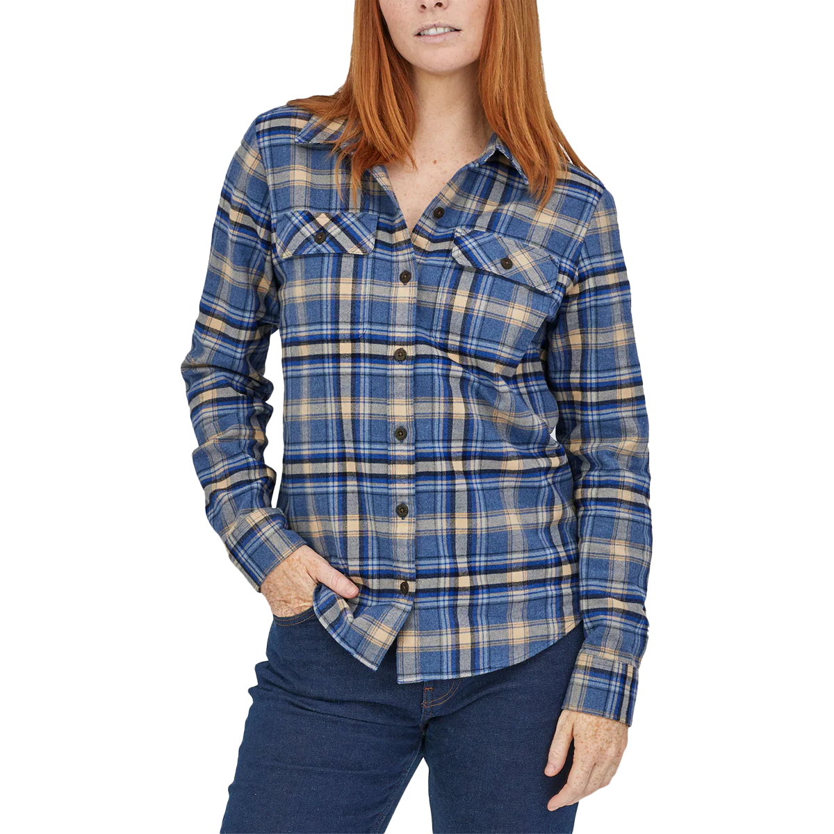 Women's Long Sleeve Midweight Fjord Flannel Shirt - Onhollan