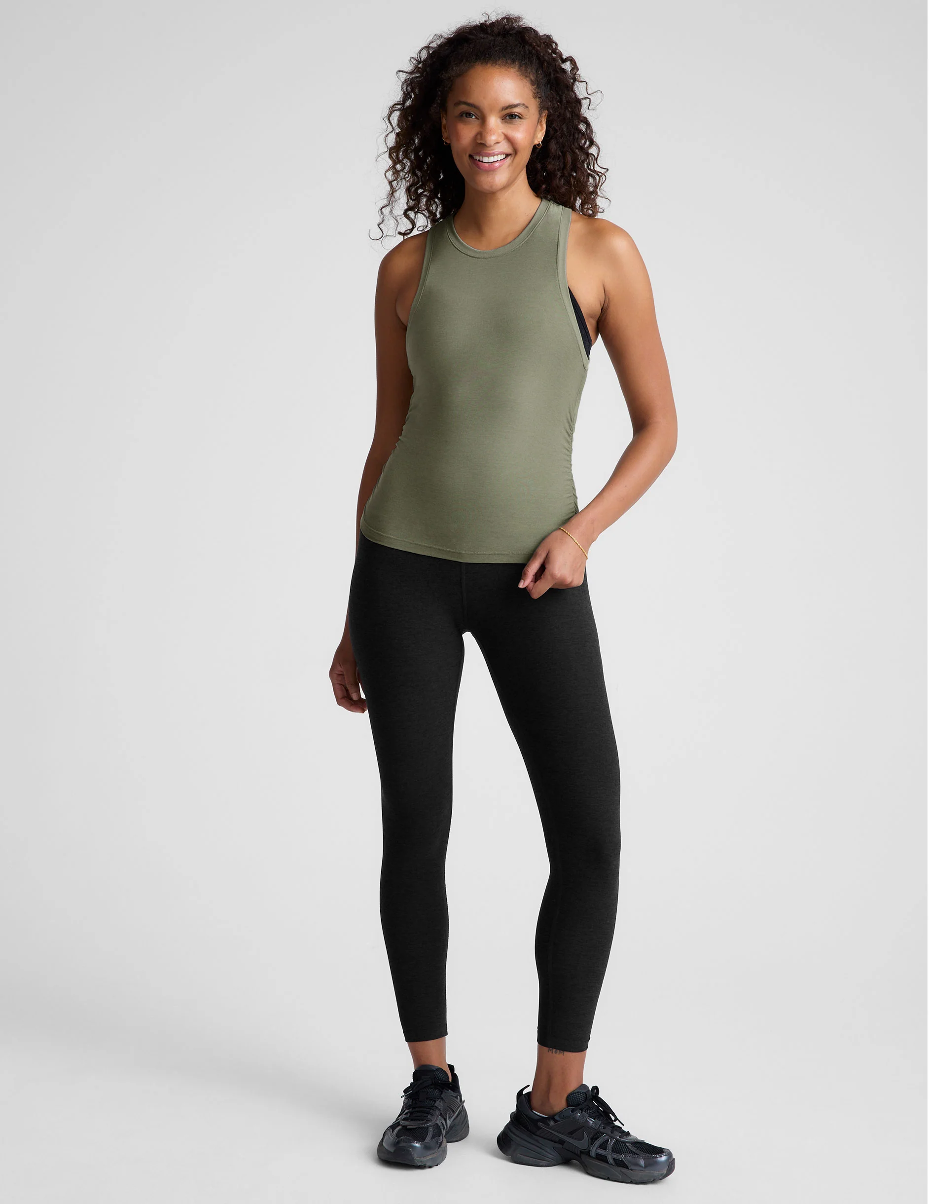 Featherweight Your Fit Shirred Tank - Onhollan