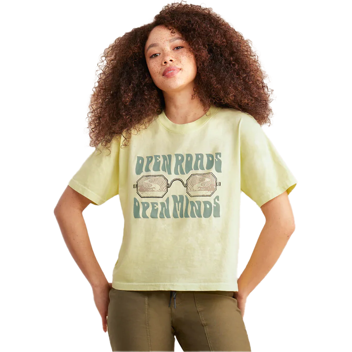 Women's Open Roads Boxy Crop Tee - Onhollan