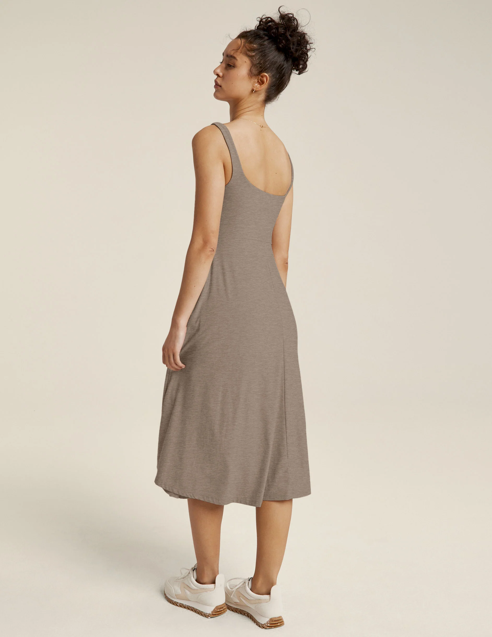 Featherweight At The Ready Square Neck Dress - Onhollan
