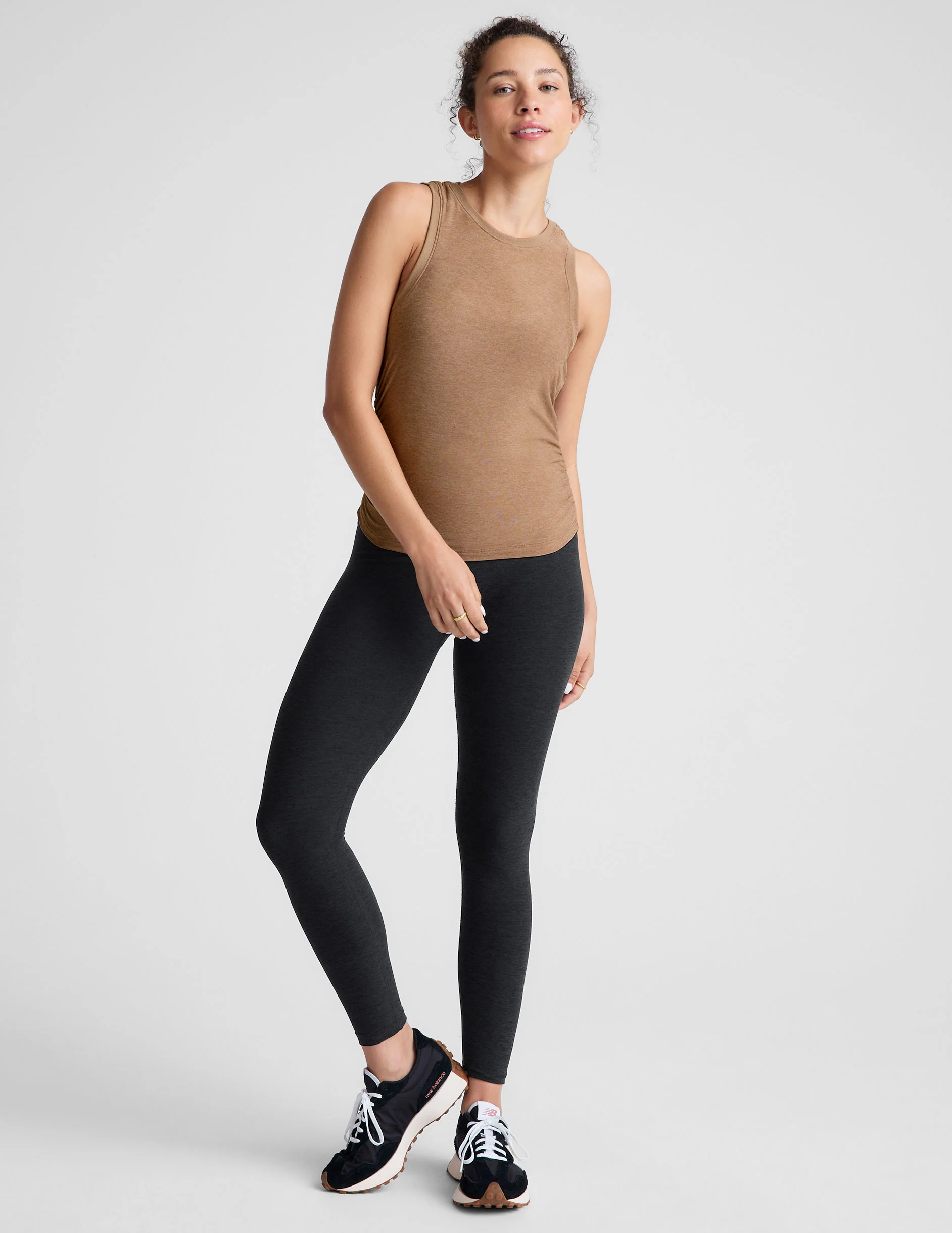 Featherweight Your Fit Shirred Tank - Onhollan